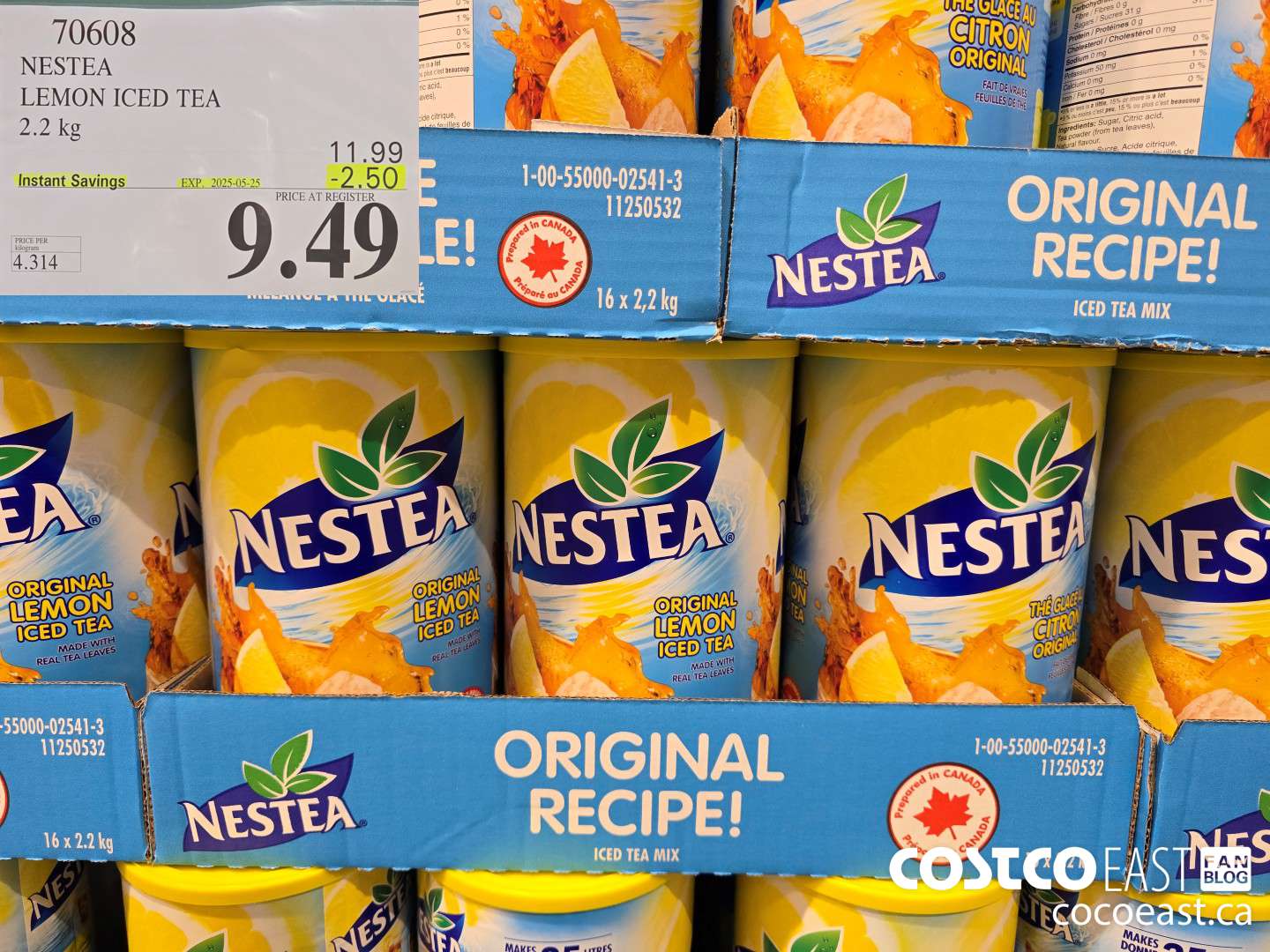 70608 NESTEA LEMON ICED TEA 2.2 KG ($2.50 INSTANT SAVINGS EXPIRES ON 2025-05-25) $9.49