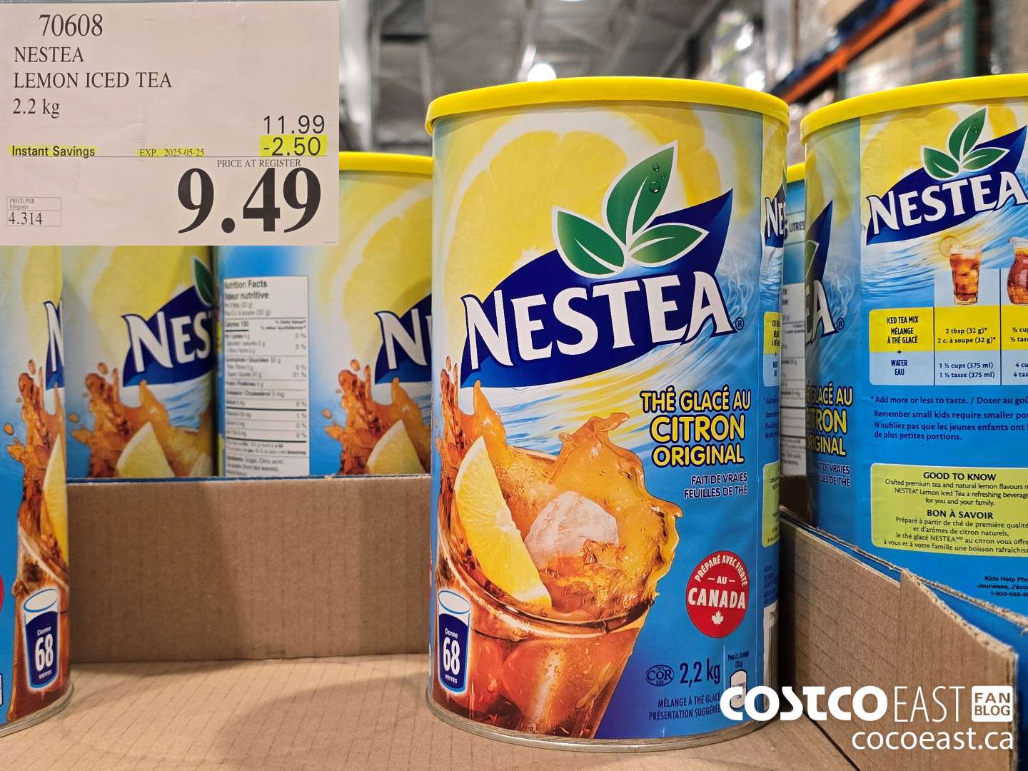 70608 NESTEA LEMON ICED TEA 2.2 KG ($2.50 INSTANT SAVINGS EXPIRES ON 2025-05-25) $9.49
