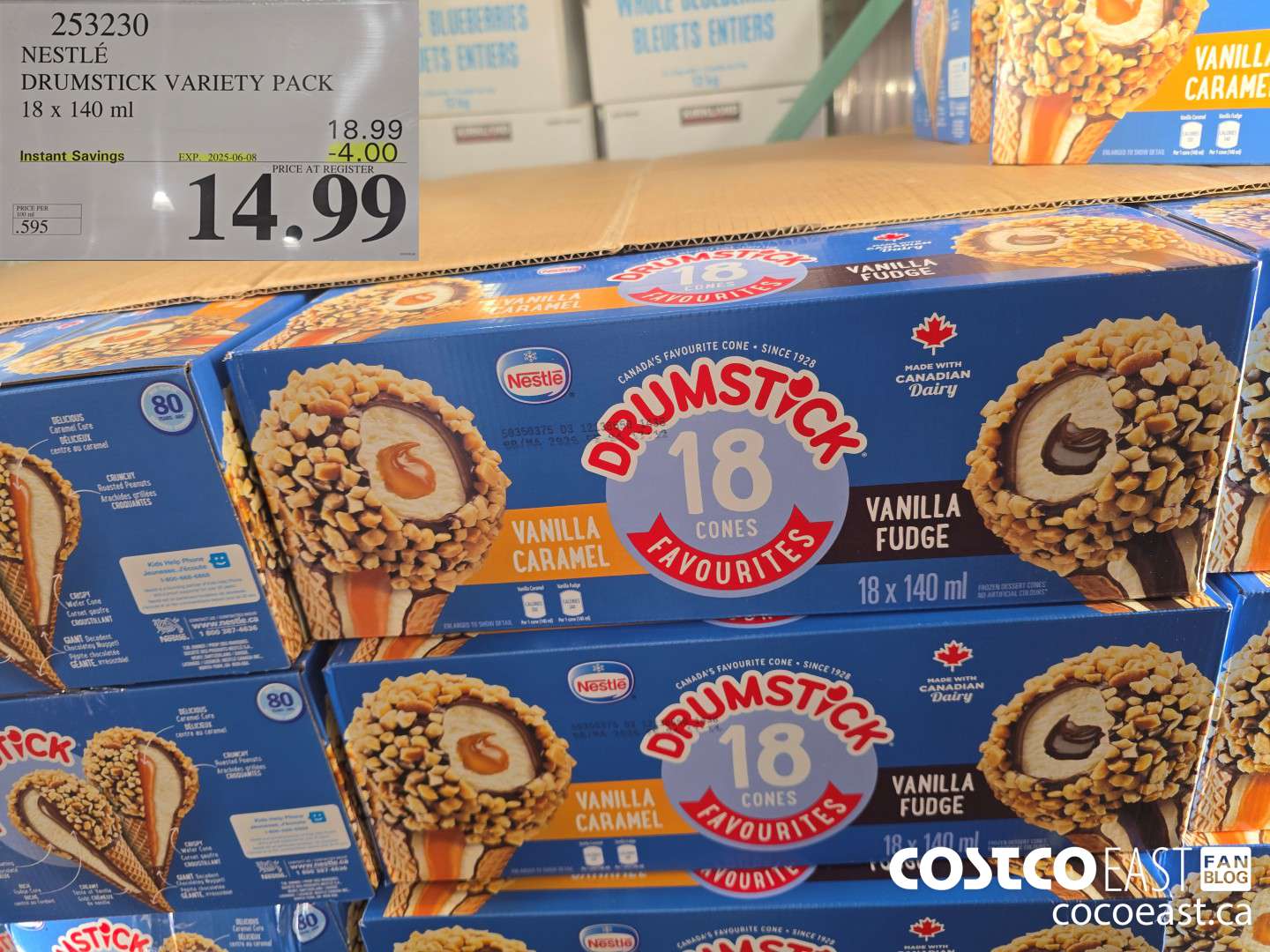 253230 NESTLE DRUMSTICK VARIETY PACK 18 X 140 ML ($4.00 INSTANT SAVINGS EXPIRES ON 2025-06-08) $14.99