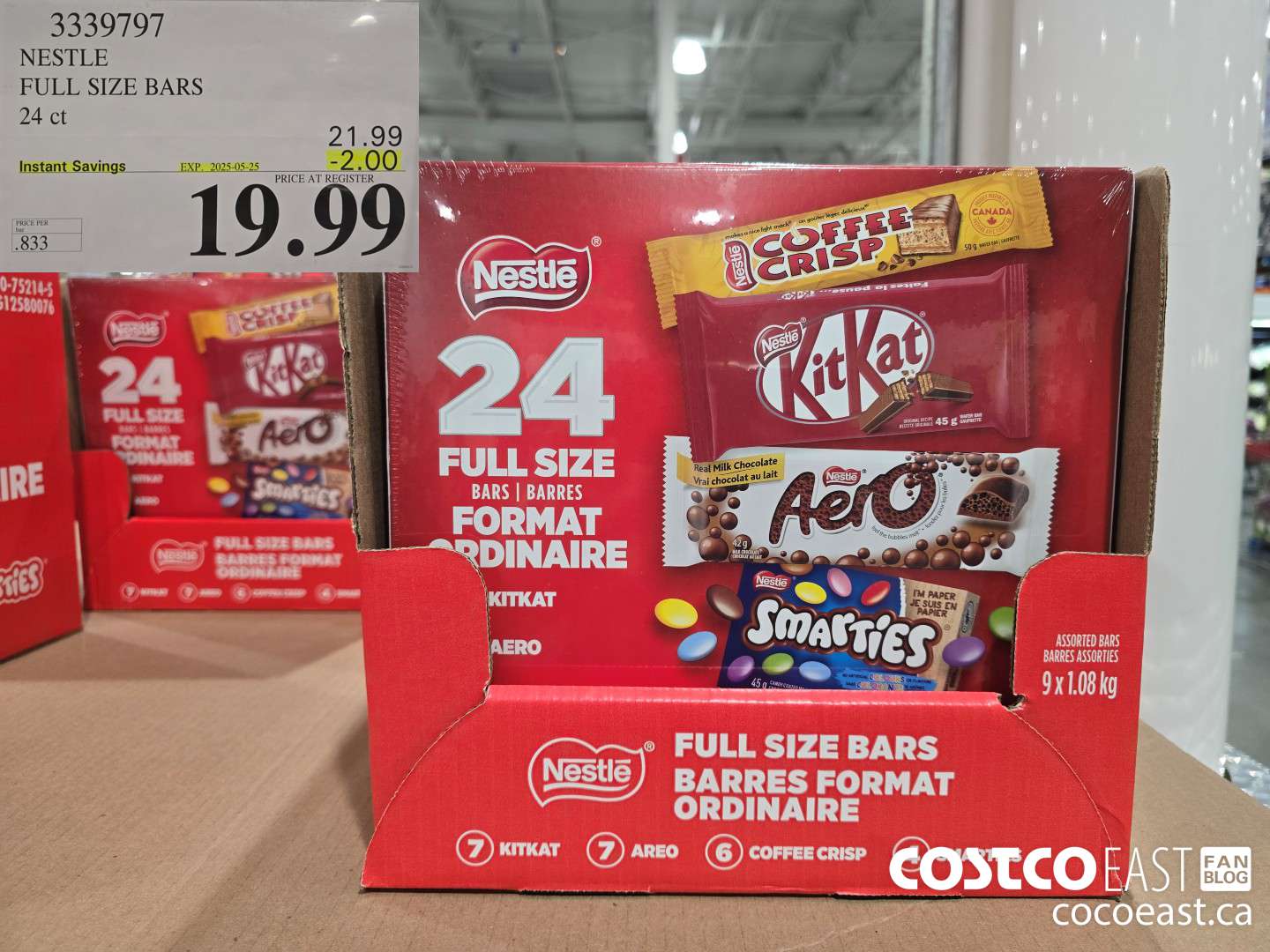 3339797 NESTLE FULL SIZE BARS 24 CT ($2.00 INSTANT SAVINGS EXPIRES ON 2025-05-25) $19.99