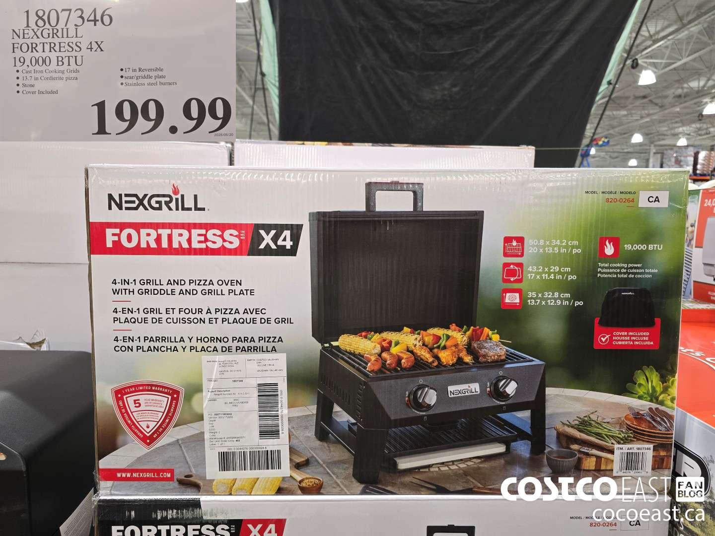 1807346 NEXGRILL FORTRESS 4X 19,000 BTU $199.99