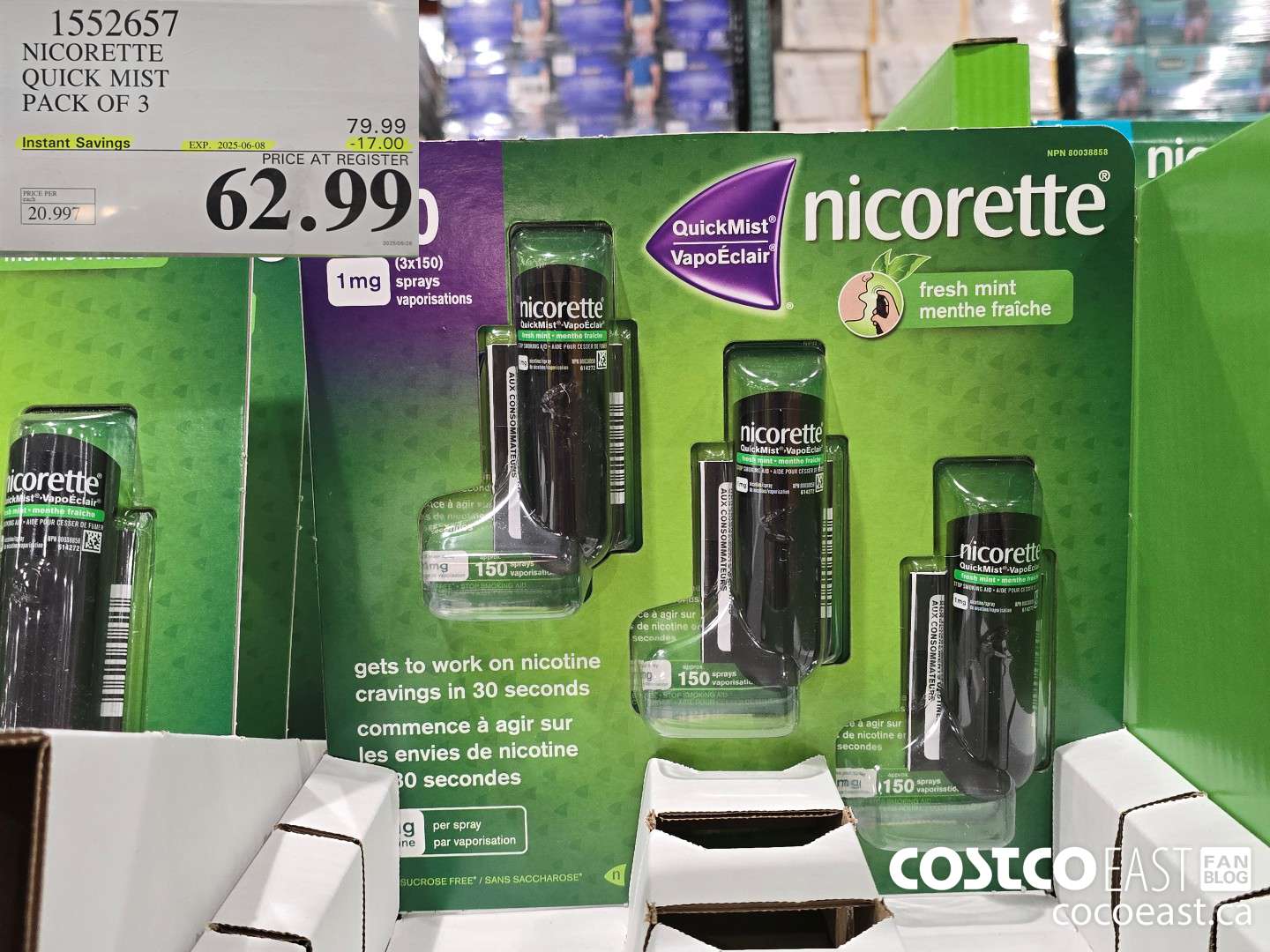1552657 NICORETTE QUICK MIST PACK OF 3 ($17.00 INSTANT SAVINGS EXPIRES ON 2025-06-08) $62.99