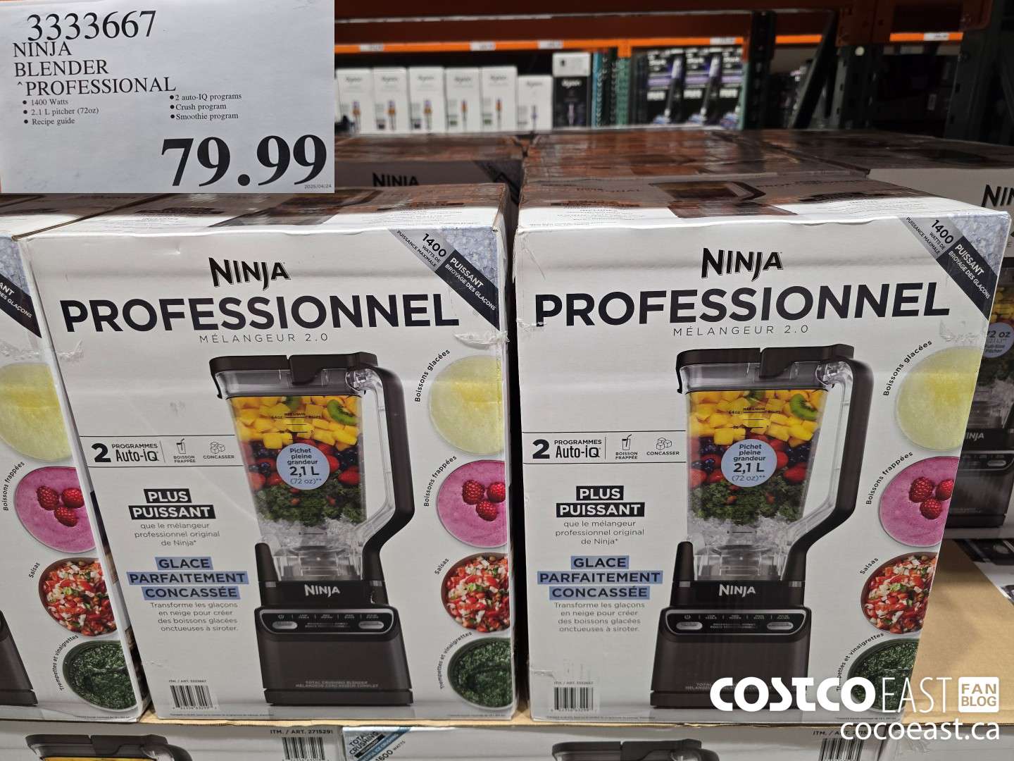 3333667 NINJA BLENDER PROFESSIONAL. $79.99