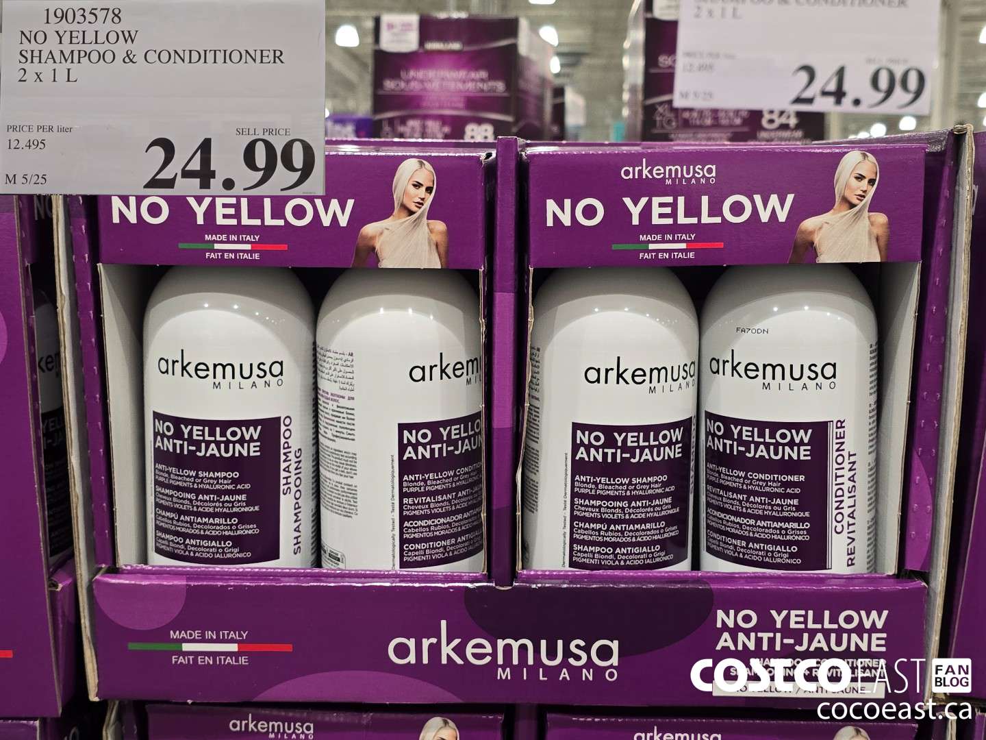 1903578 NO YELLOW SHAMPOO & CONDITIONER 2 X 1L $24.99