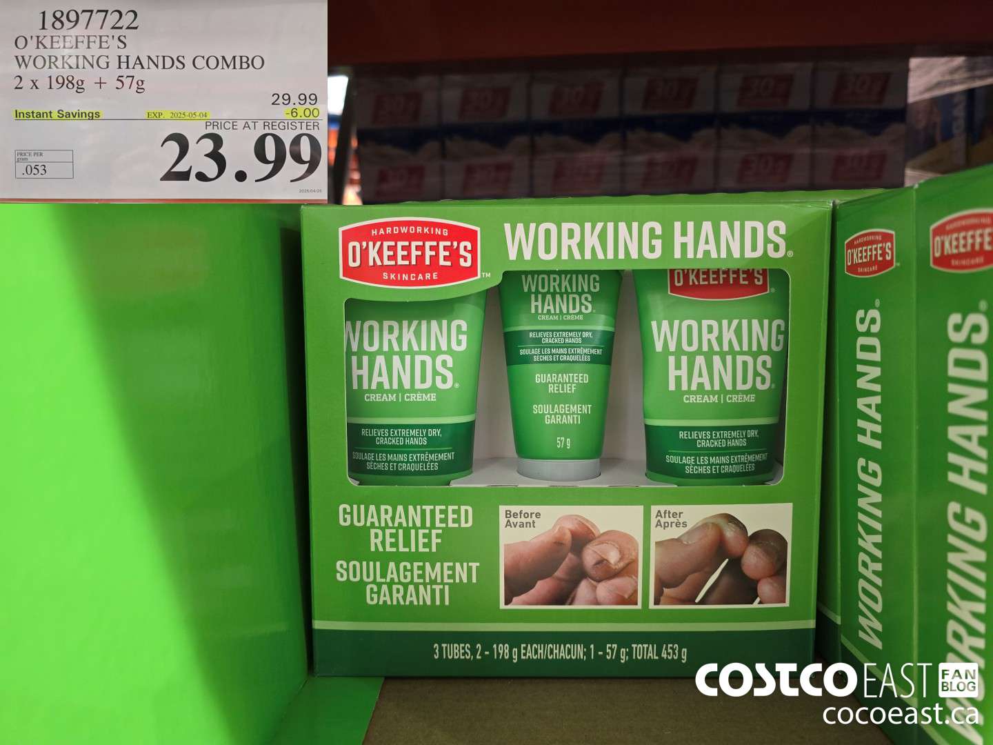 1897722 O'KEEFFE'S WORKING HANDS COMBO 2 x 198g + 57G ($6.00 INSTANT SAVINGS EXPIRES ON 2025-05-04) $23.99