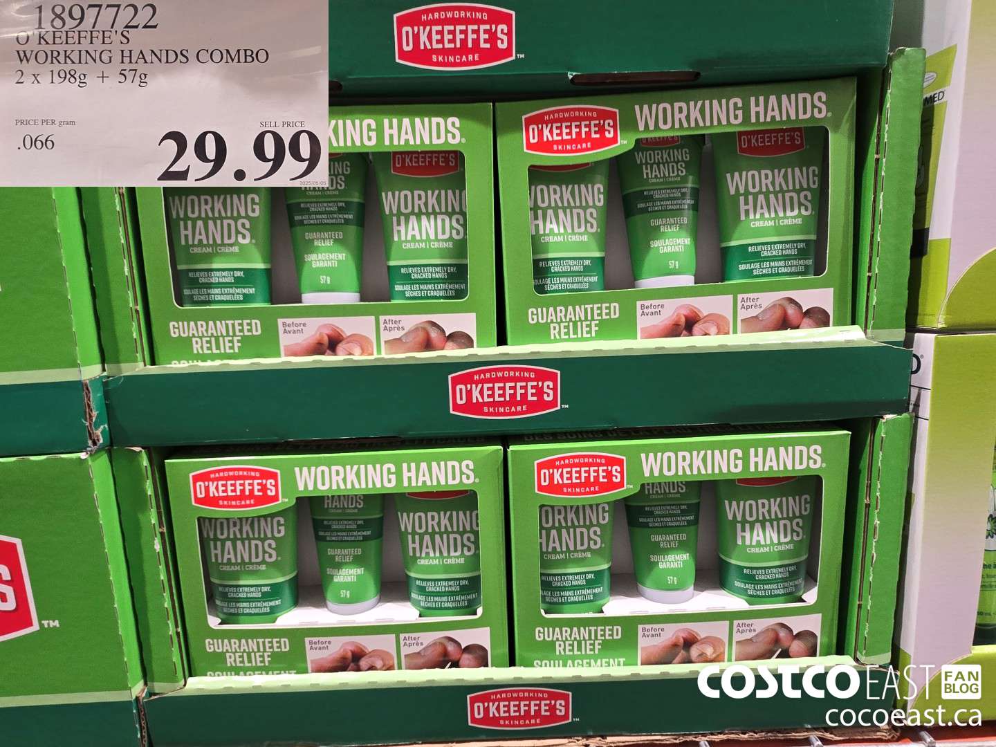 1897722 O'KEEFFE'S WORKING HANDS COMBO 2 x 198g + 57G $29.99