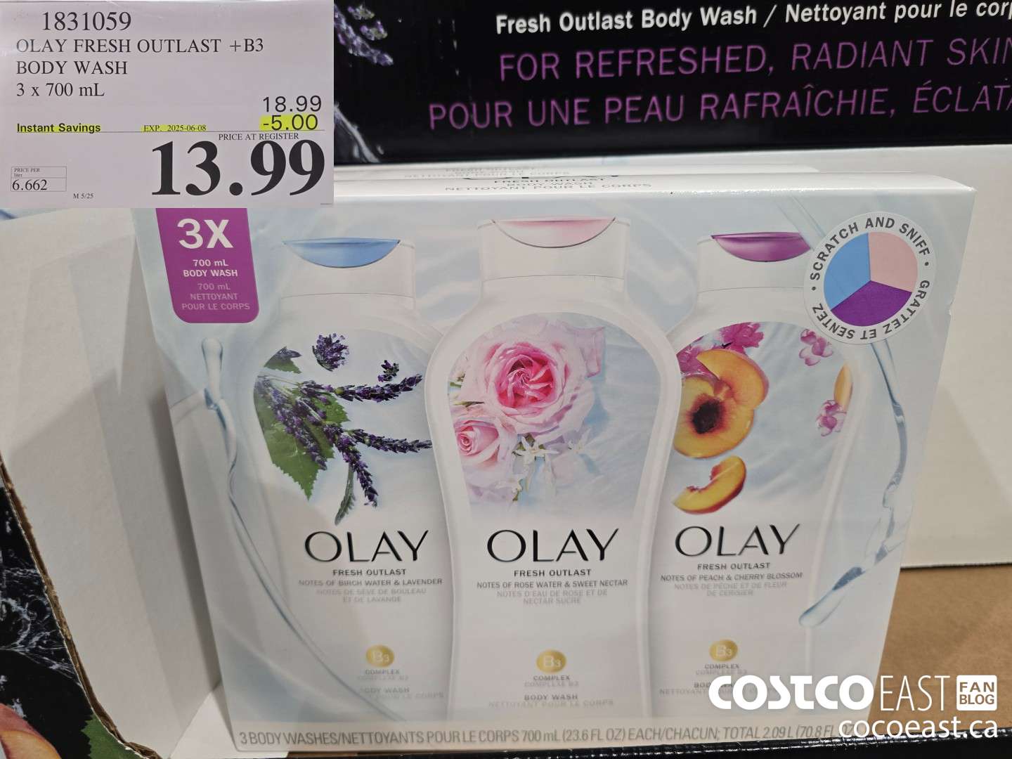 1831059 OLAY FRESH OUTLAST +B3 BODY WASH 3 X 700 ML ($5.00 INSTANT SAVINGS EXPIRES ON 2025-06-08) $13.99