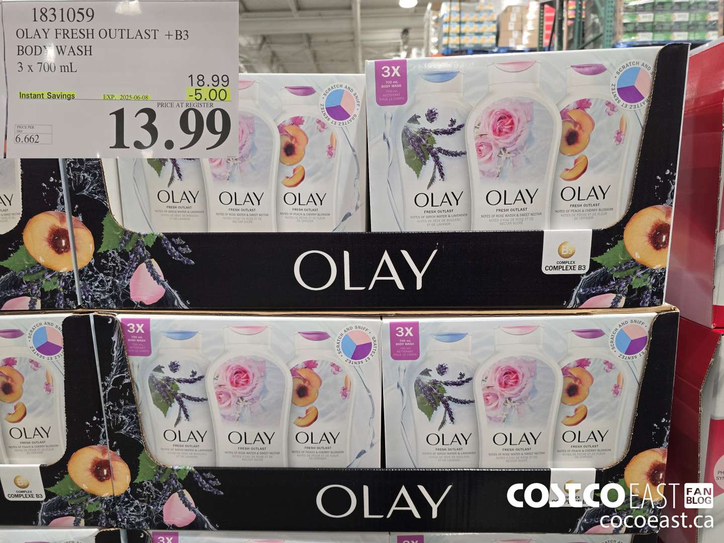 1831059 OLAY FRESH OUTLAST +B3 BODY WASH 3 X 700 ML ($5.00 INSTANT SAVINGS EXPIRES ON 2025-06-08) $13.99