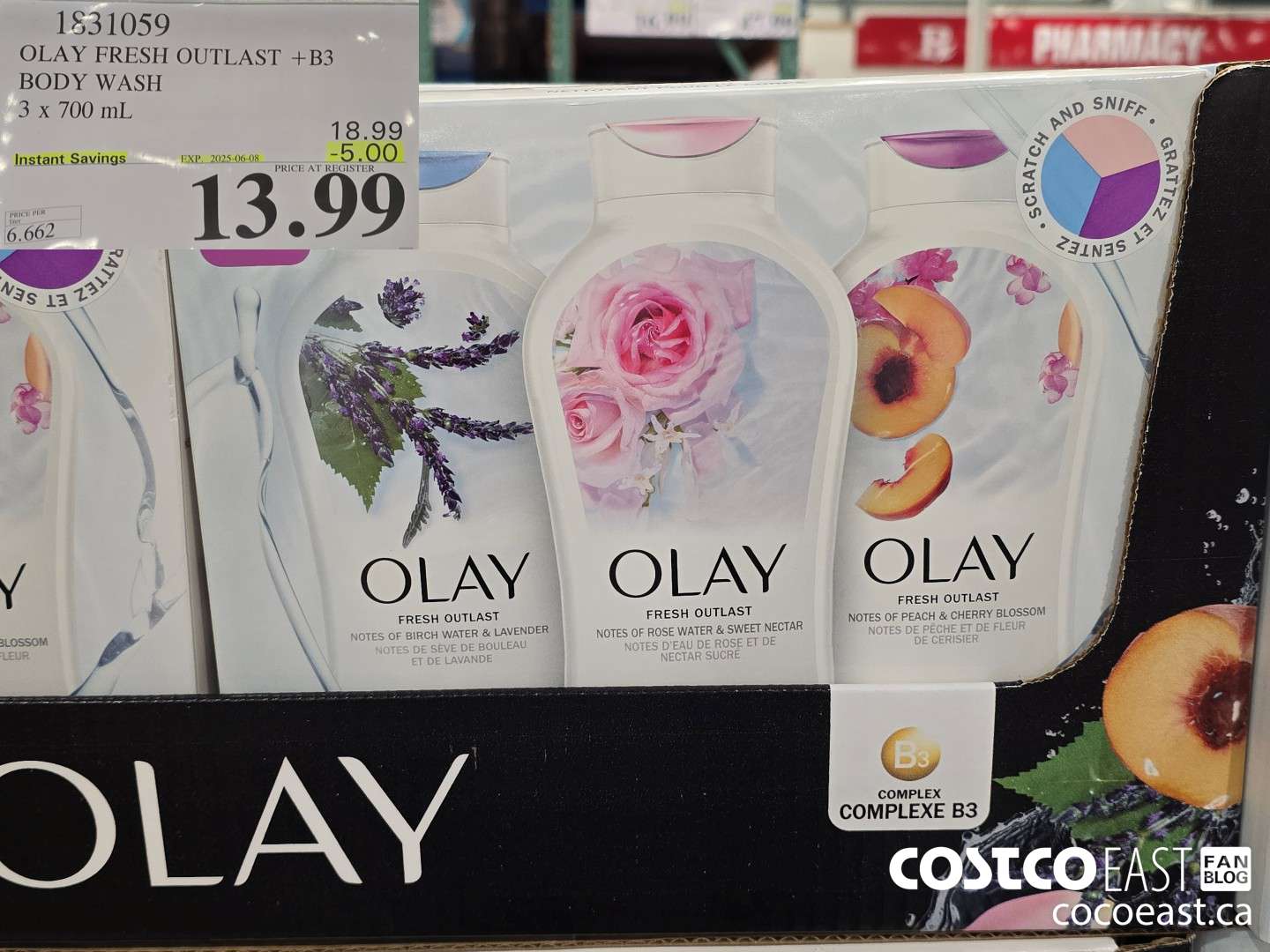 1831059 OLAY FRESH OUTLAST +B3 BODY WASH 3 X 700 ML ($5.00 INSTANT SAVINGS EXPIRES ON 2025-06-08) $13.99