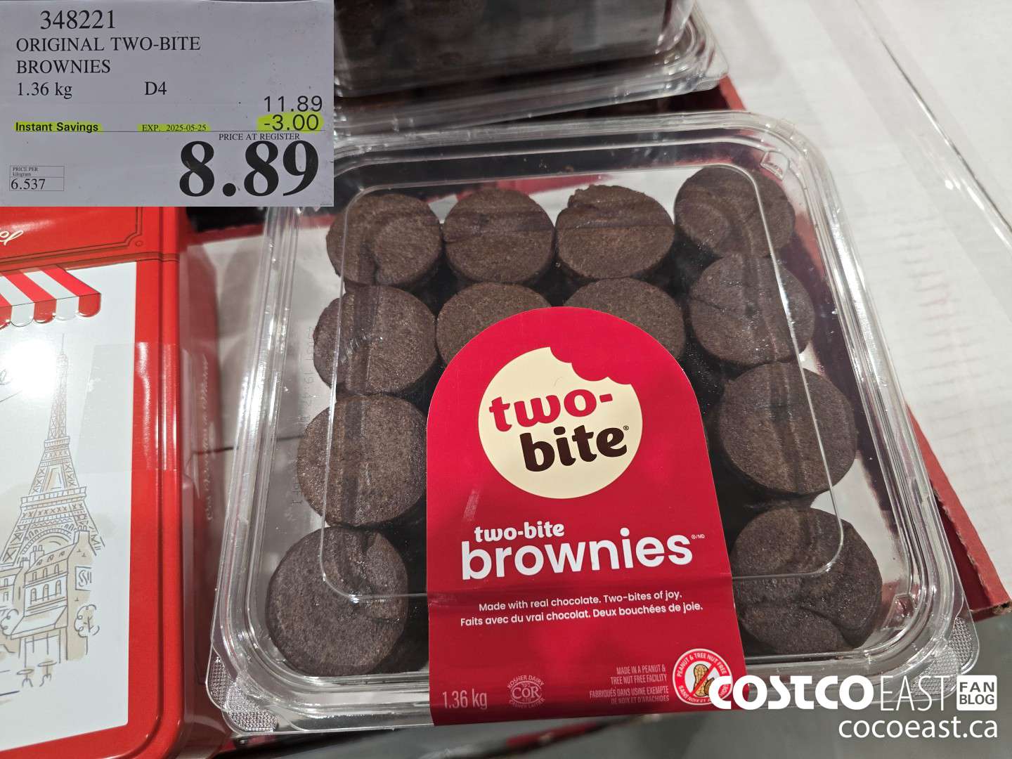 348221 ORIGINAL TWO-BITE BROWNIES 1.36 kg ($3.00 INSTANT SAVINGS EXPIRES ON 2025-05-25) $8.89