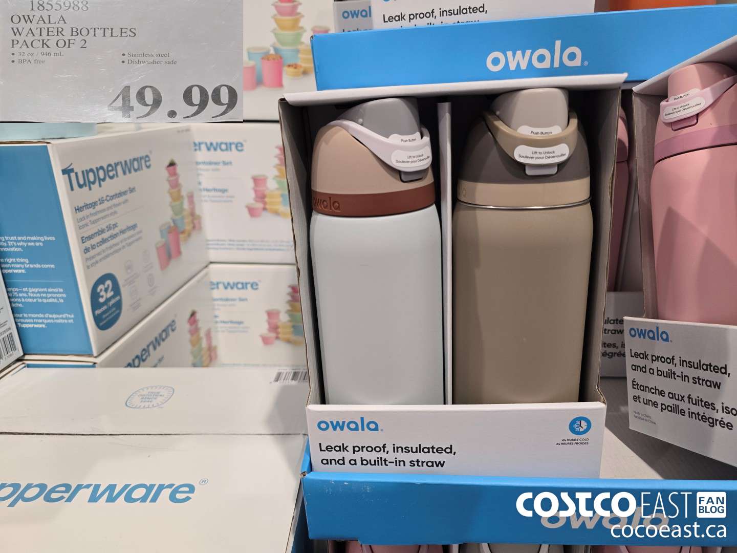 1855988 OWALA WATER BOTTLES PACK OF 2 $49.99