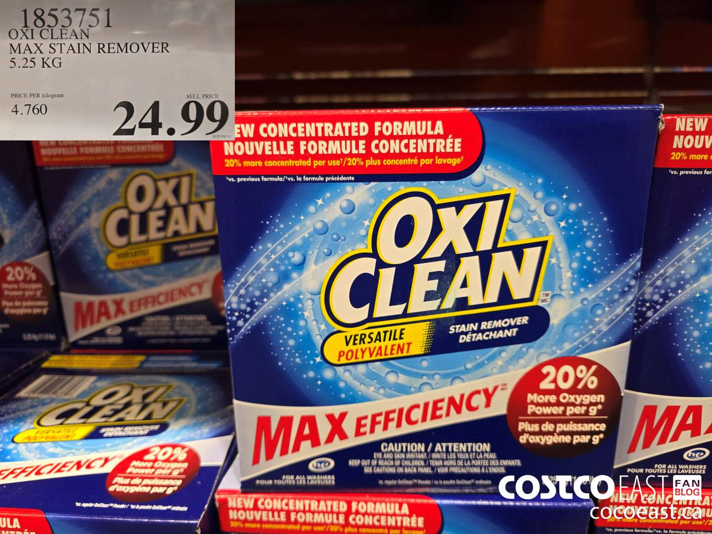 1853751 OXI CLEAN MAX STAIN REMOVER 5.25 kg $24.99