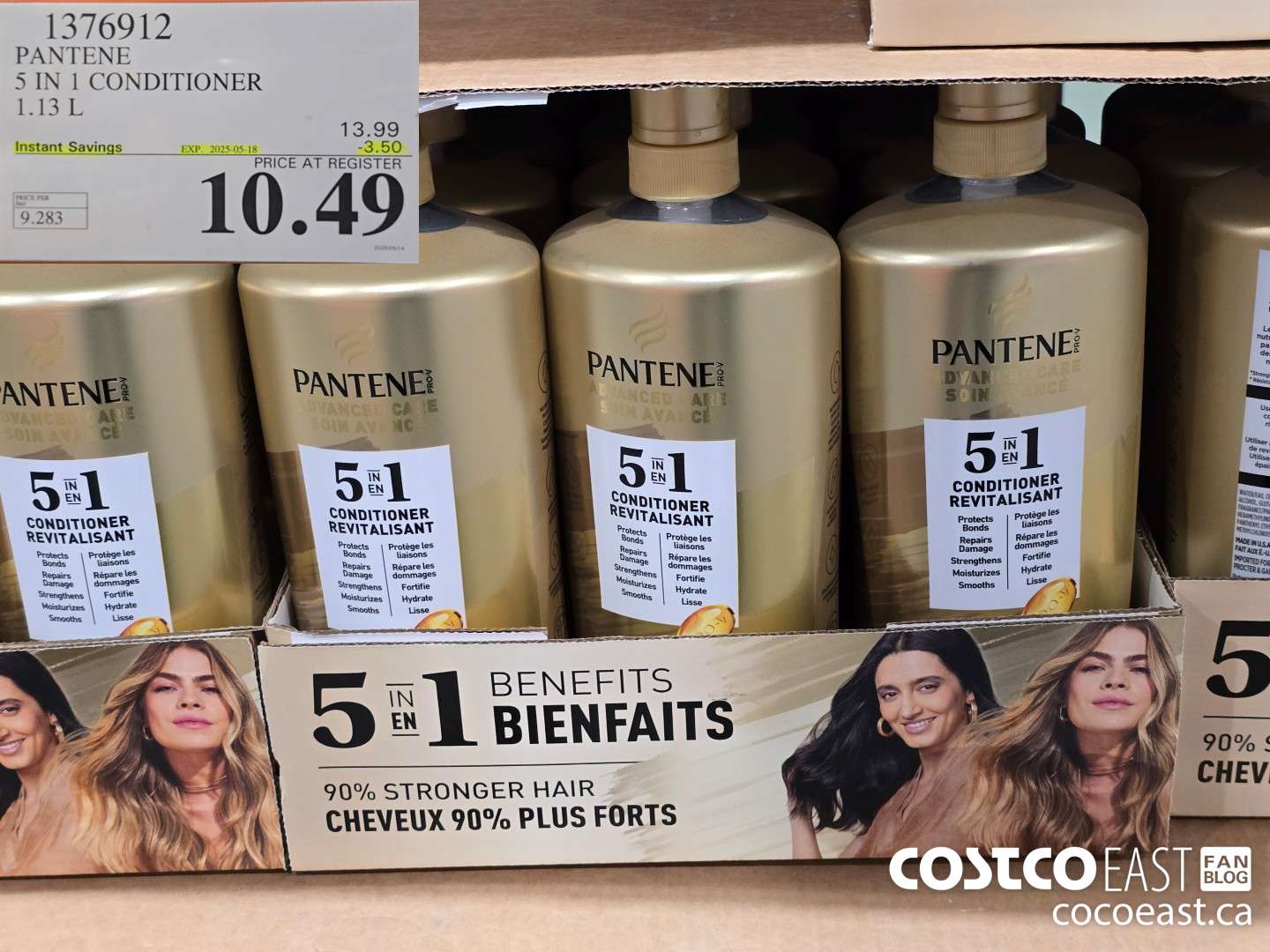 1376912 PANTENE 5 IN 1 CONDITIONER 1.13 L ($3.50 INSTANT SAVINGS EXPIRES ON 2025-05-18) $10.49