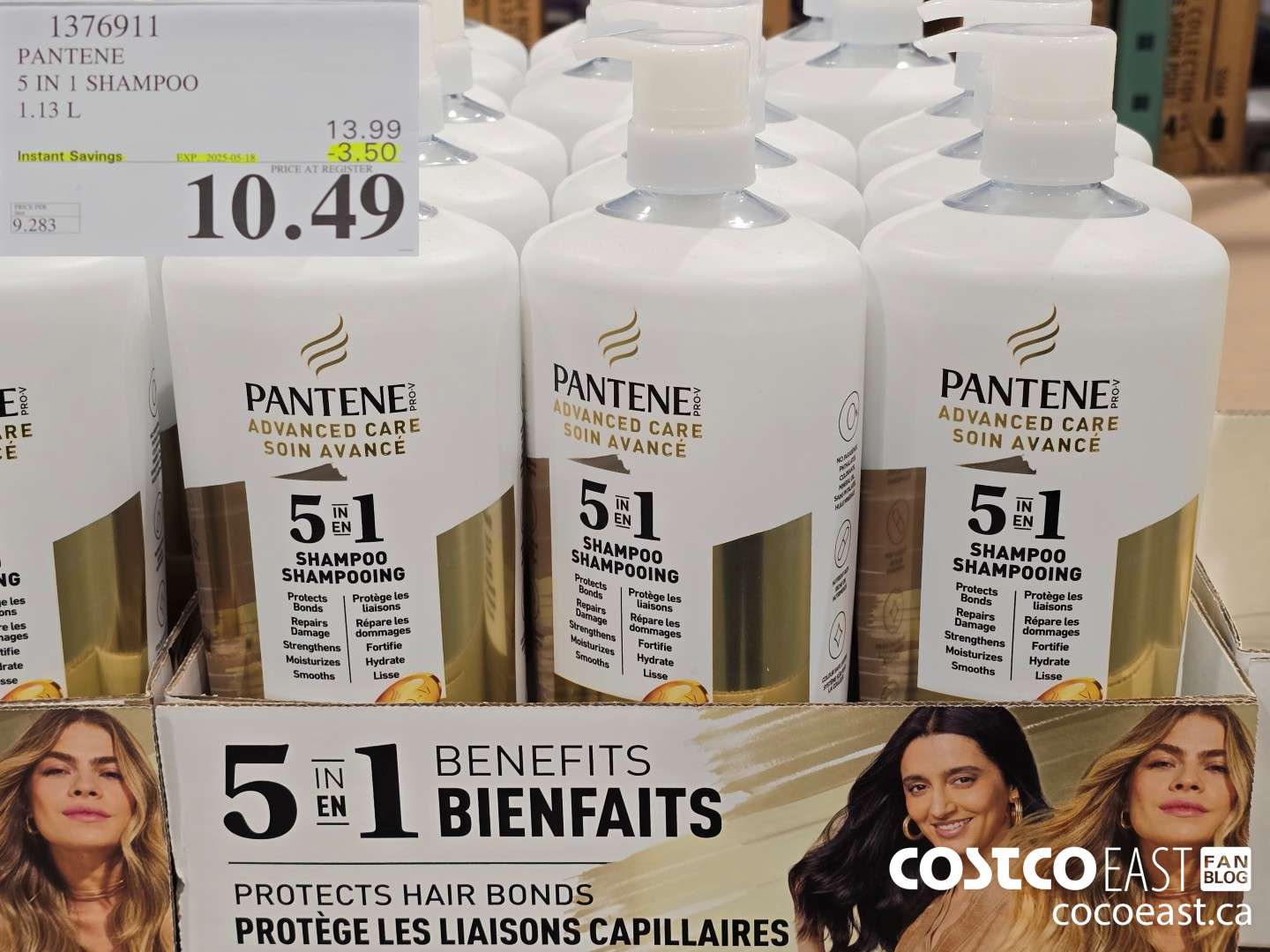1376911 PANTENE 5 IN 1 SHAMPOO 1.13 L ($3.50 INSTANT SAVINGS EXPIRES ON 2025-05-18) $10.49