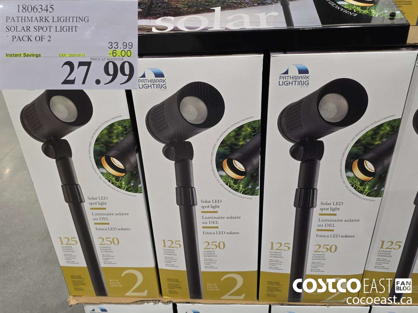 1806345 PATHMARK LIGHTING SOLAR SPOT LIGHT PACK OF 2 $33.99