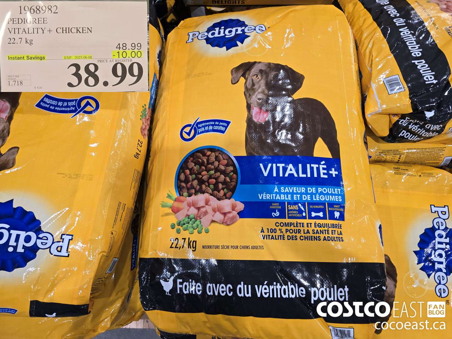 1968982 PEDIGREE VITALITY + CHICKEN 22.7 kg ($10.00 INSTANT SAVINGS EXPIRES ON 2025-06-08) $38.99