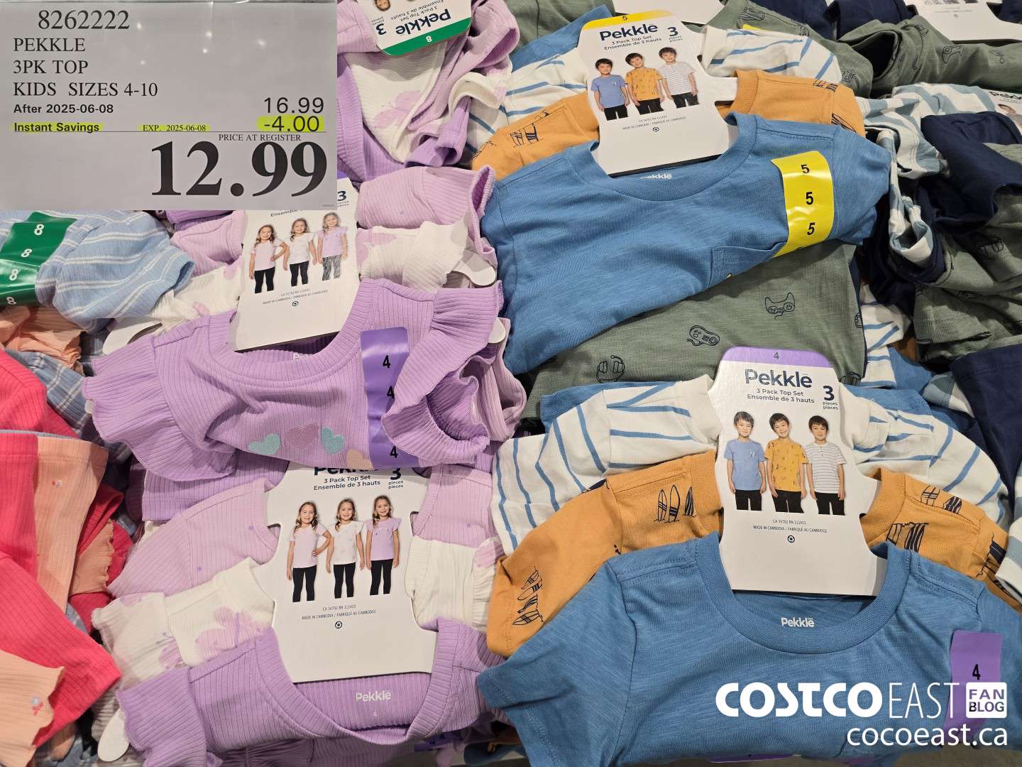 8262222 PEKKLE 3PK TOP KIDS SIZES 4-10 ($4.00 INSTANT SAVINGS EXPIRES ON 2025-06-08) $12.99