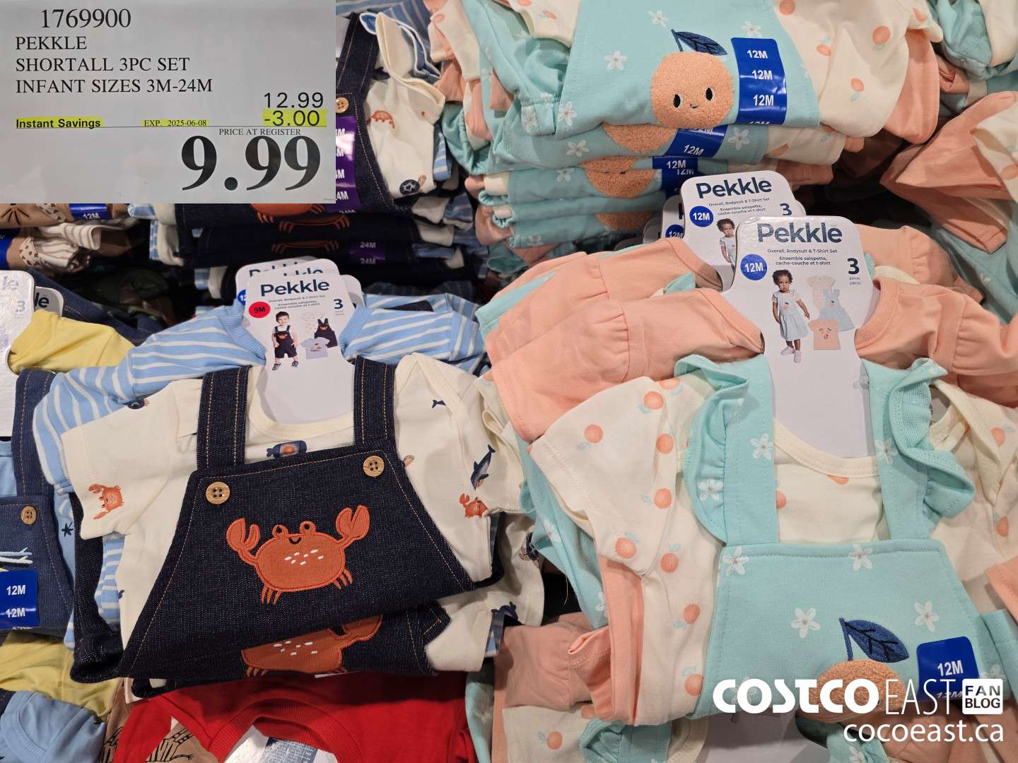 1769900 PEKKLE SHORTALL 3PC SET INFANT SIZES 3M-24M ($3.00 INSTANT SAVINGS EXPIRES ON 2025-06-08) $9.99