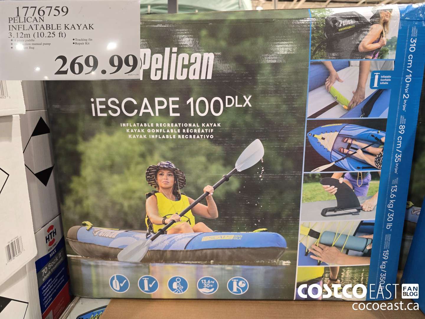 1776759 PELICAN INFLATABLE KAYAK 3.12m (10.25 ft) $269.99