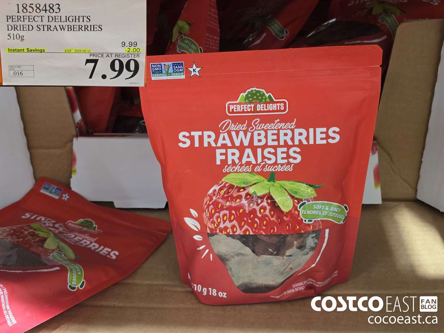 1858483 PERFECT DELIGHTS DRIED STRAWBERRIES 510G ($2.00 INSTANT SAVINGS EXPIRES ON 2025-05-11) $7.99