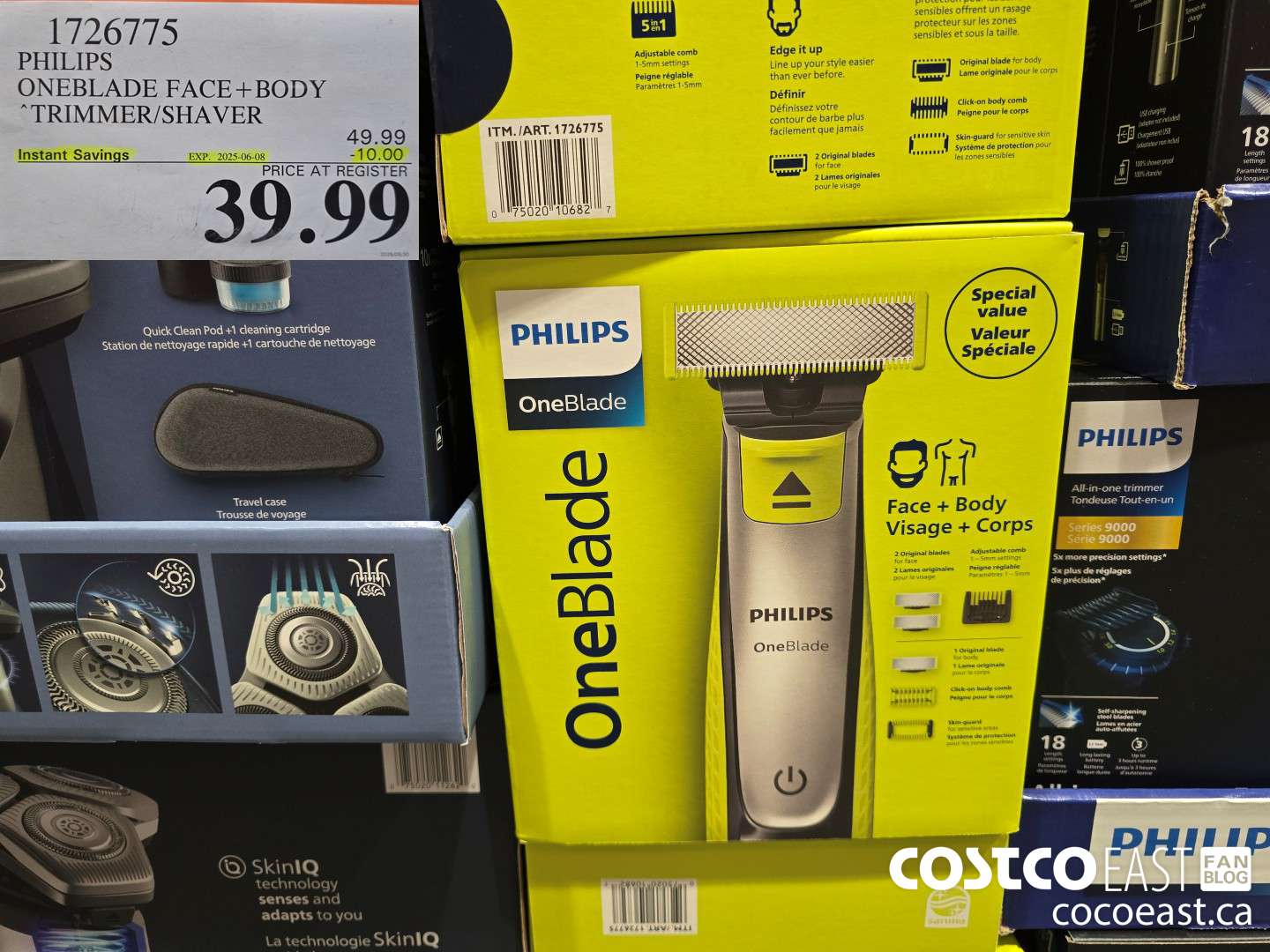 1726775 PHILIPS ONEBLADE FACE+ BODY TRIMMER/SHAVER ($10.00 INSTANT SAVINGS EXPIRES ON 2025-06-08) $39.99