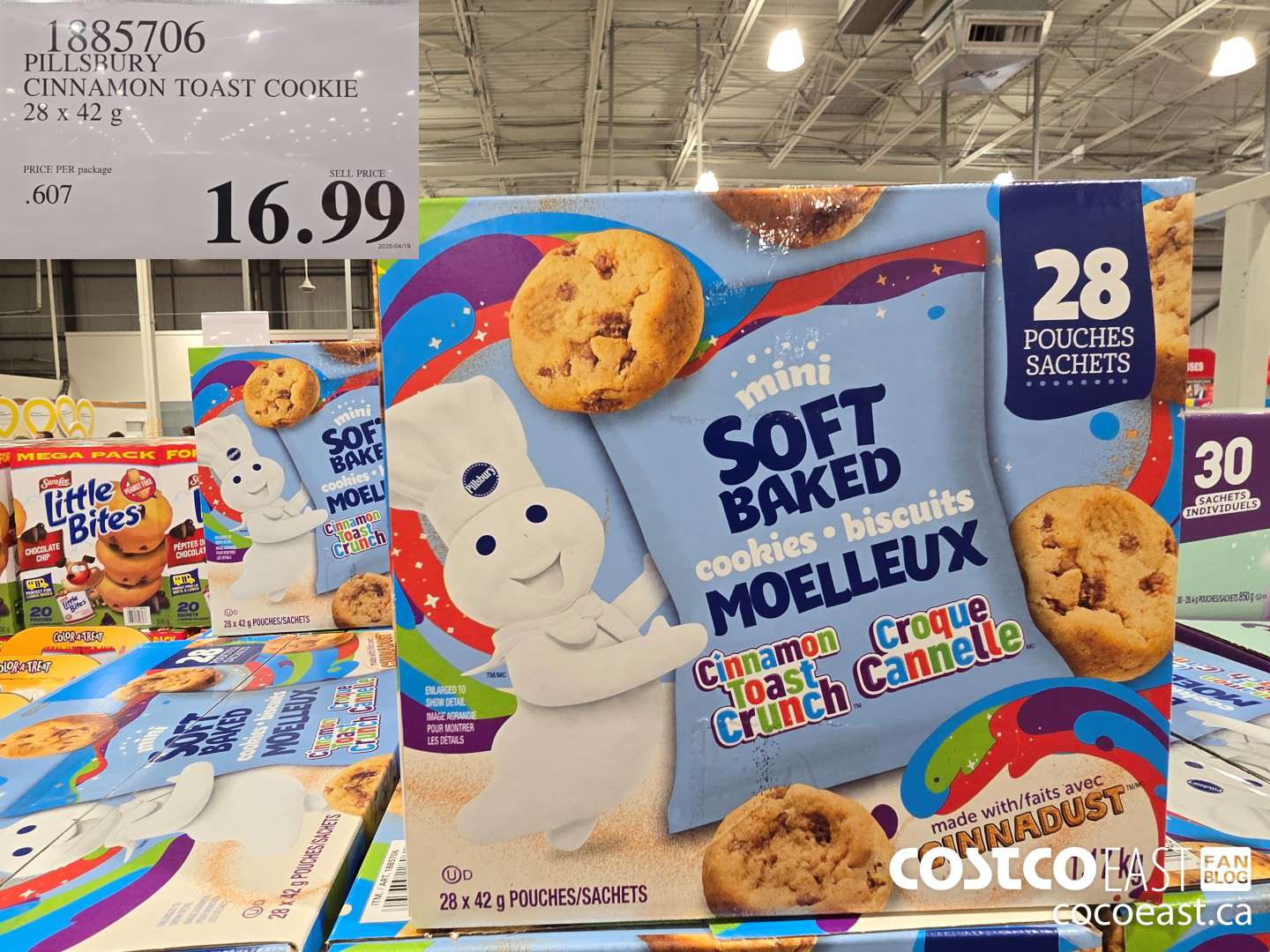 1885706 PILLSRURY CINNAMON TOAST COOKIE 28x42 g $16.99