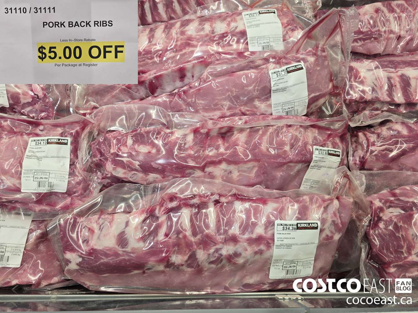 31110 PORK BACK RIBS ($5.00 INSTANT SAVINGS)