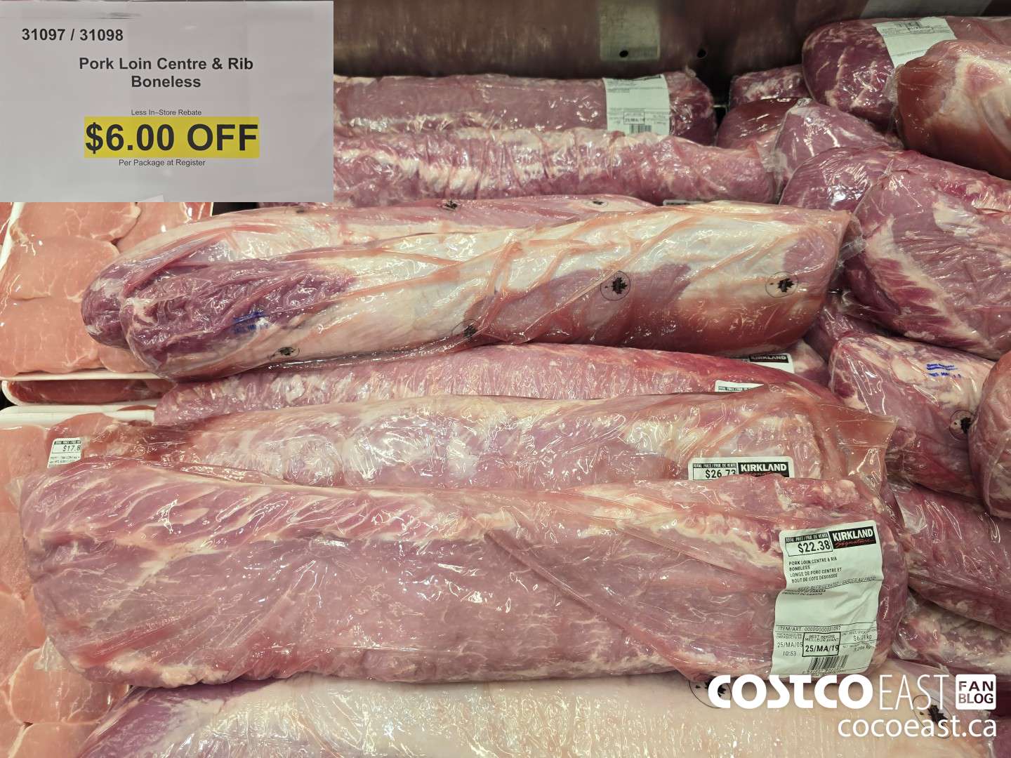 31097 PORK LOIN CENTRE & RIB BONELESS ($6.00 INSTANT SAVINGS)