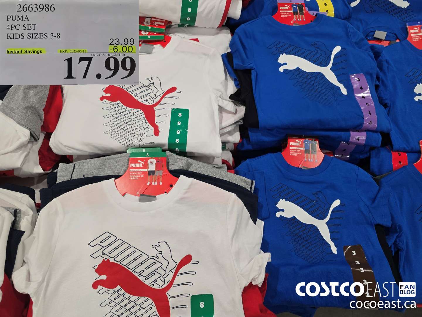 2663986 PUMA 4PC SET KIDS SIZES 3-10 ($6.00 INSTANT SAVINGS EXPIRES ON 2025-05-11) $17.99