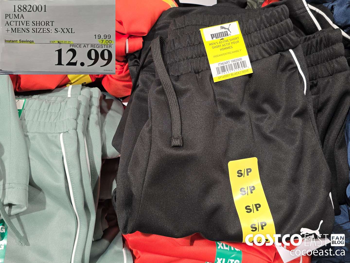 1882001 PUMA ACTIVE SHORT +MENS SIZES: S-XXL ($7.00 INSTANT SAVINGS EXPIRES ON 2025-05-25) $12.99