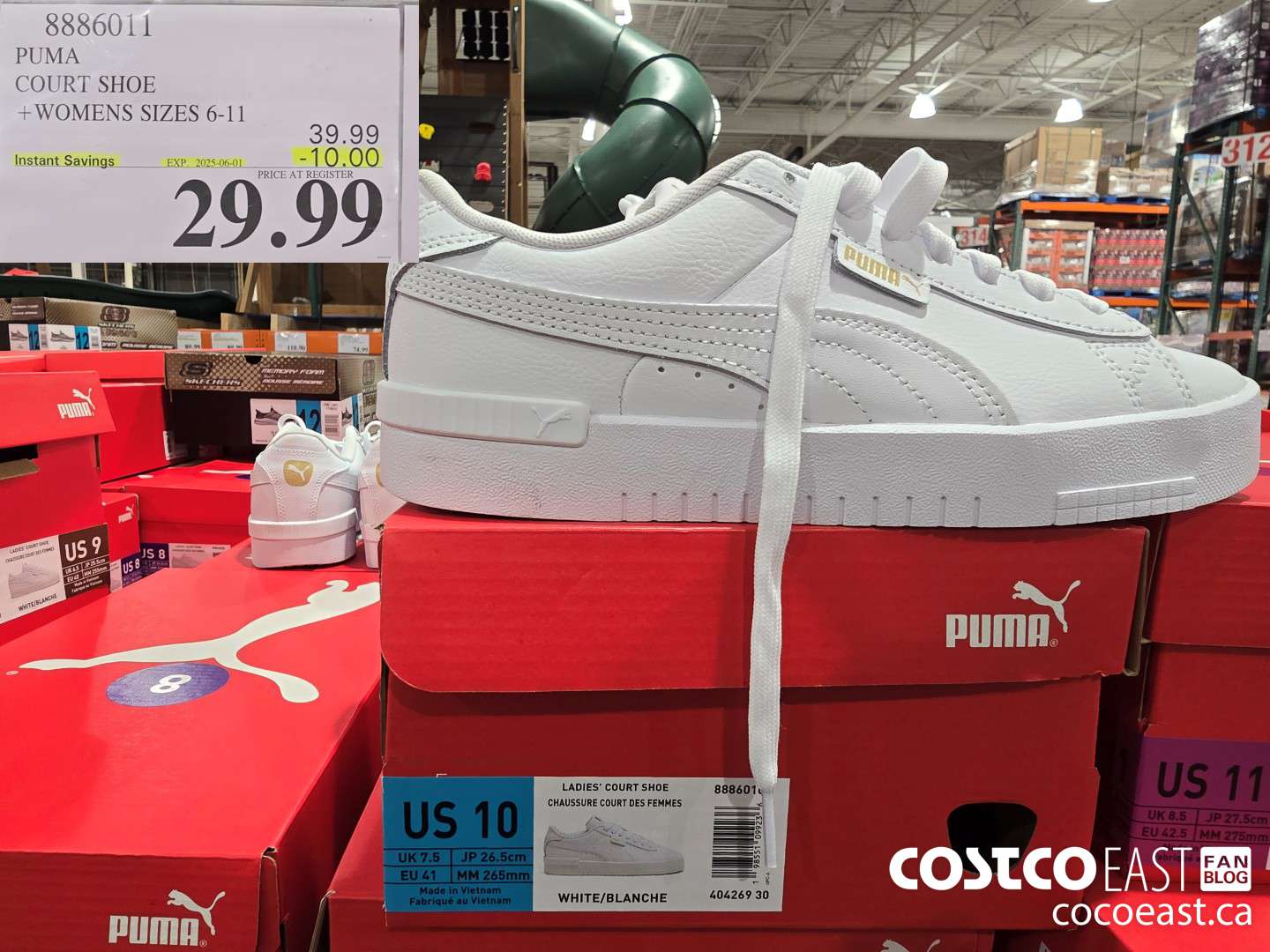 8886011 PUMA COURT SHOE +WOMENS SIZES 6-11 ($10.00 INSTANT SAVINGS EXPIRES ON 2025-06-01) $29.99
