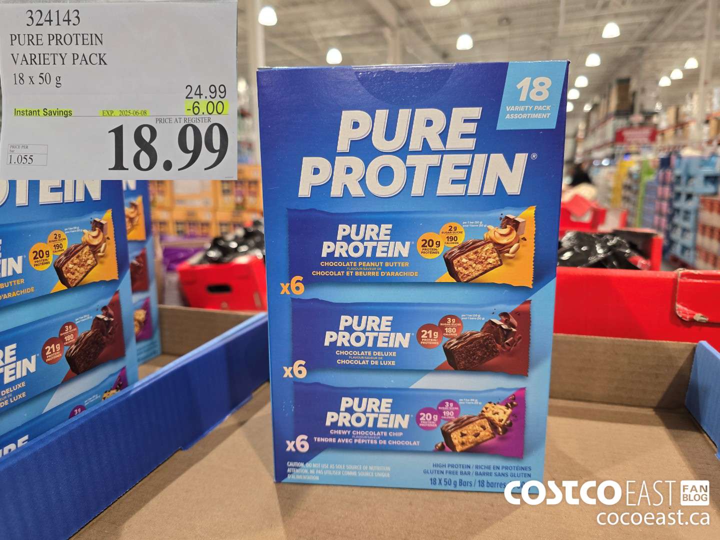 324143 PURE PROTEIN VARIETY PACK 18 x 50G ($6.00 INSTANT SAVINGS EXPIRES ON 2025-06-08) $18.99