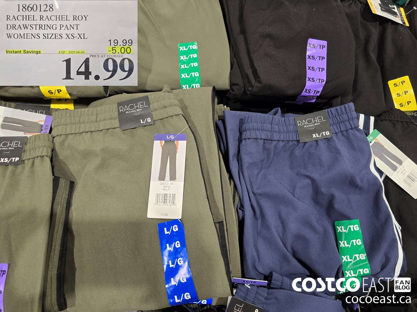 1860128 RACHEL RACHEL ROY DRAWSTRING PANT WOMENS SIZES XS-XL ($5.00 INSTANT SAVINGS EXPIRES ON 2025-06-04) $14.99