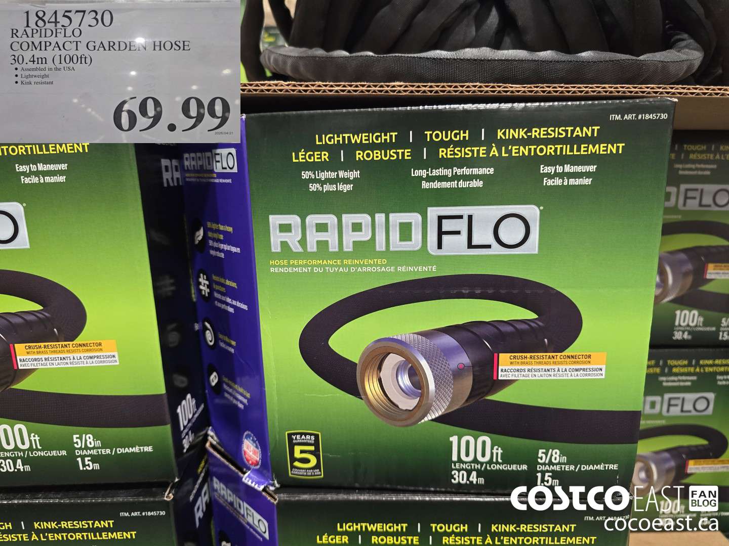 1845730 RAPIDFLO COMPACT GARDEN HOSE 30.4M (100 FT) $69.99