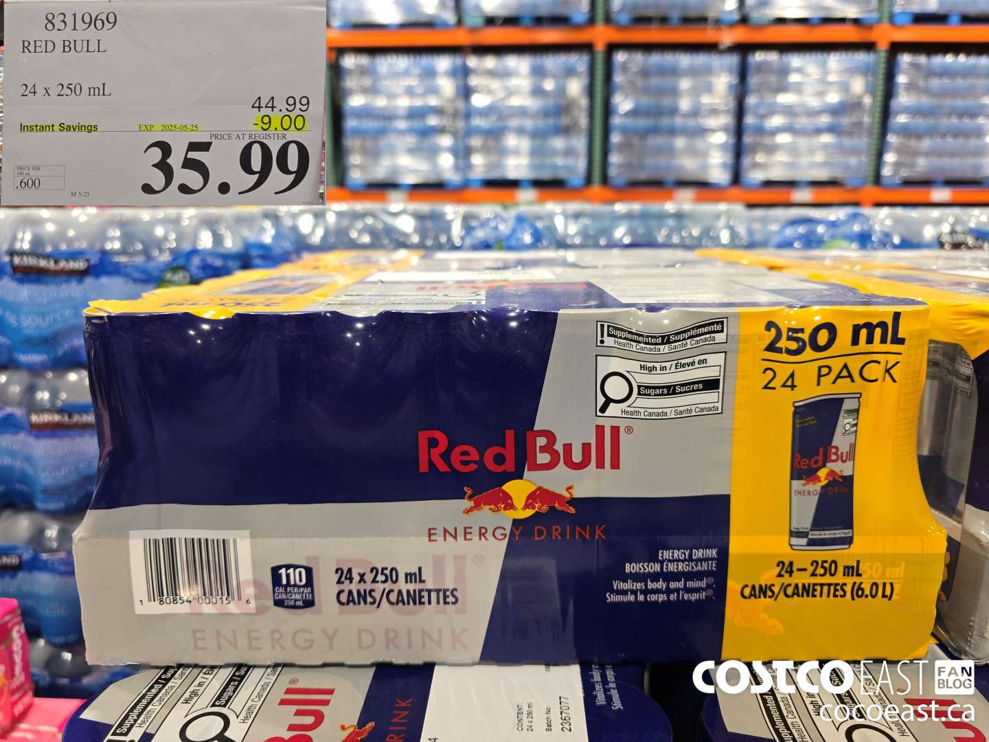831969 RED BULL 24 x 250 mL ($9.00 INSTANT SAVINGS EXPIRES ON 2025-05-25) $35.99
