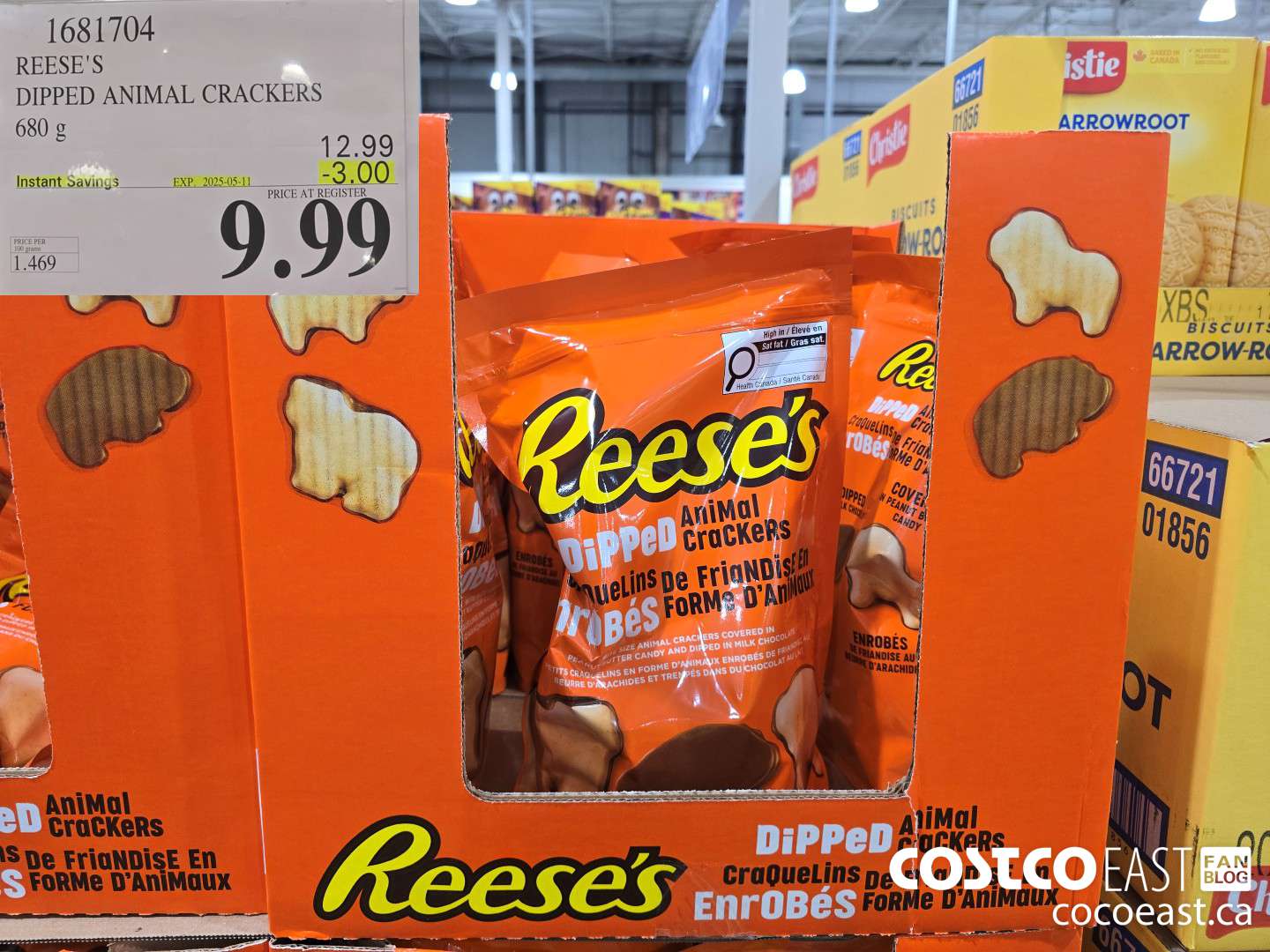 1681704 REESE'S DIPPED ANIMAL CRACKERS 680 g ($3.00 INSTANT SAVINGS EXPIRES ON 2025-05-11) $9.99