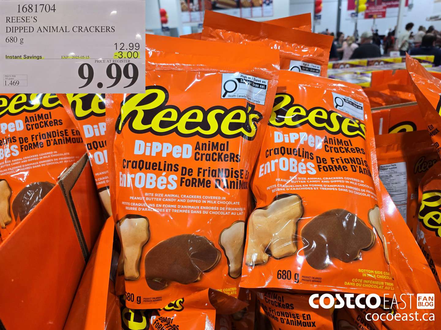 1681704 REESE'S DIPPED ANIMAL CRACKERS 680 g ($3.00 INSTANT SAVINGS EXPIRES ON 2025-05-15) $9.99