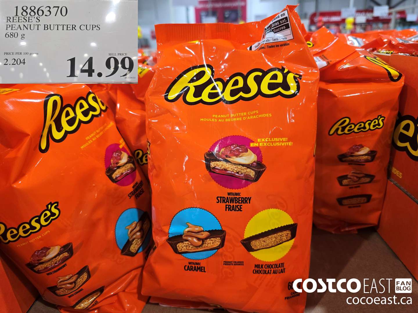 1886370 REESE'S PEANUT BUTTER CUPS 680 g $14.99