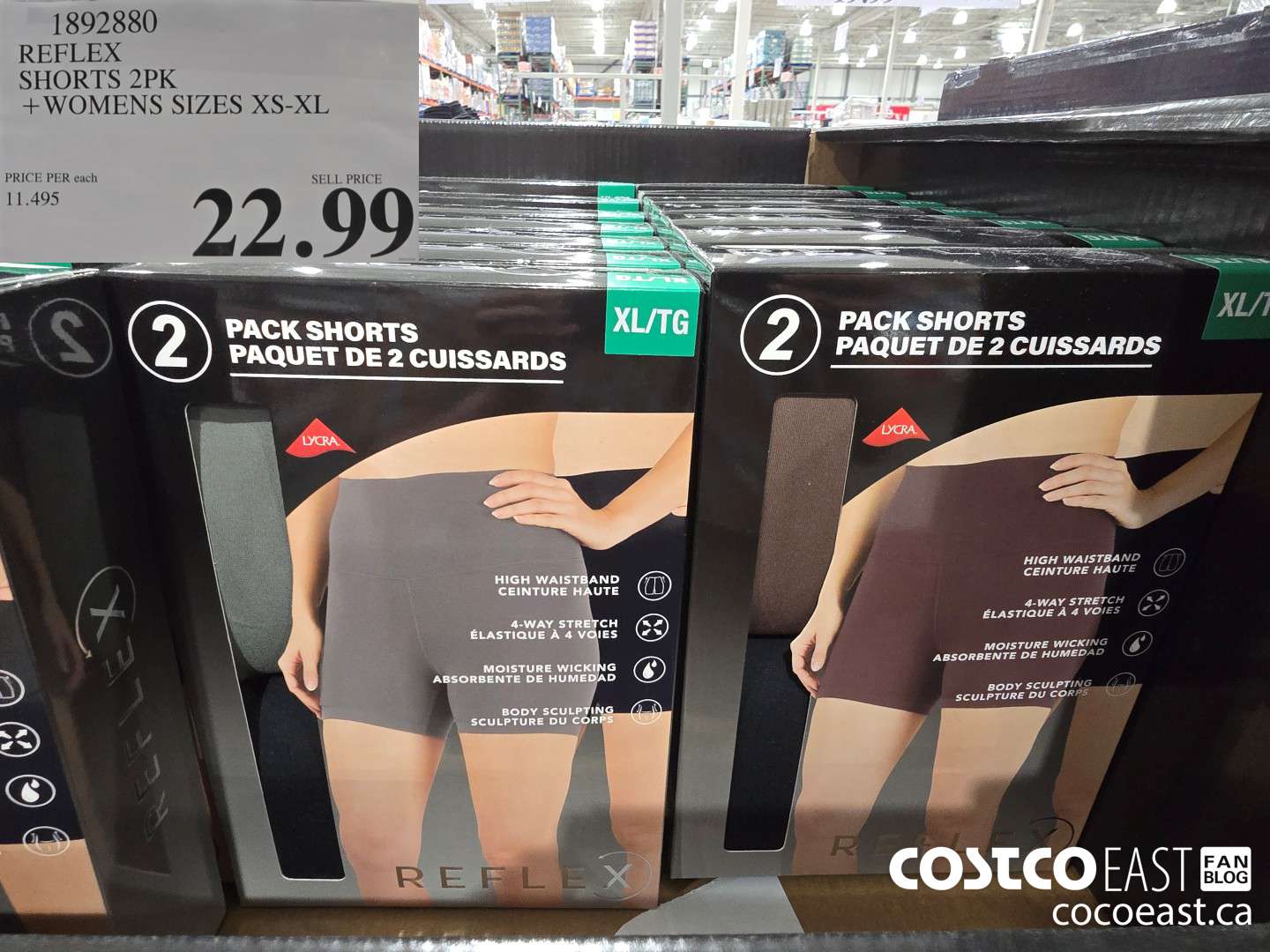 1892880 REFLEX SHORTS 2PK +WOMENS SIZES XS-XL $22.99