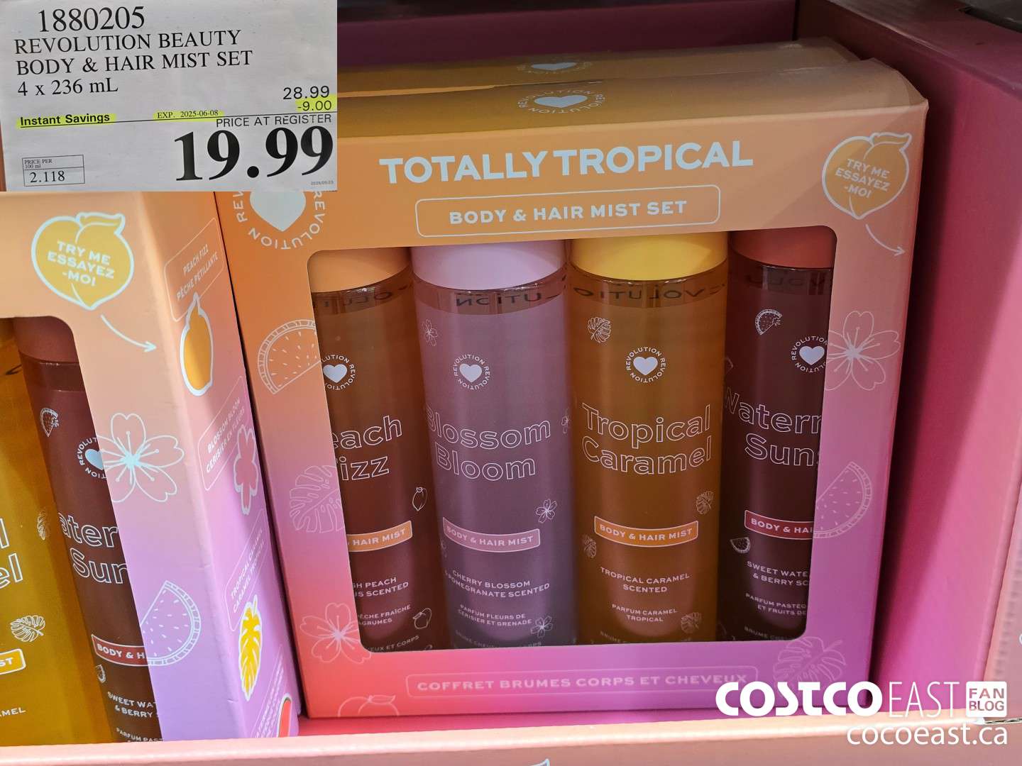 1880205 REVOLUTION BEAUTY BODY & HAIR MIST SET 4 x 236 mL ($9.00 INSTANT SAVINGS EXPIRES ON 2025-06-08) $19.99