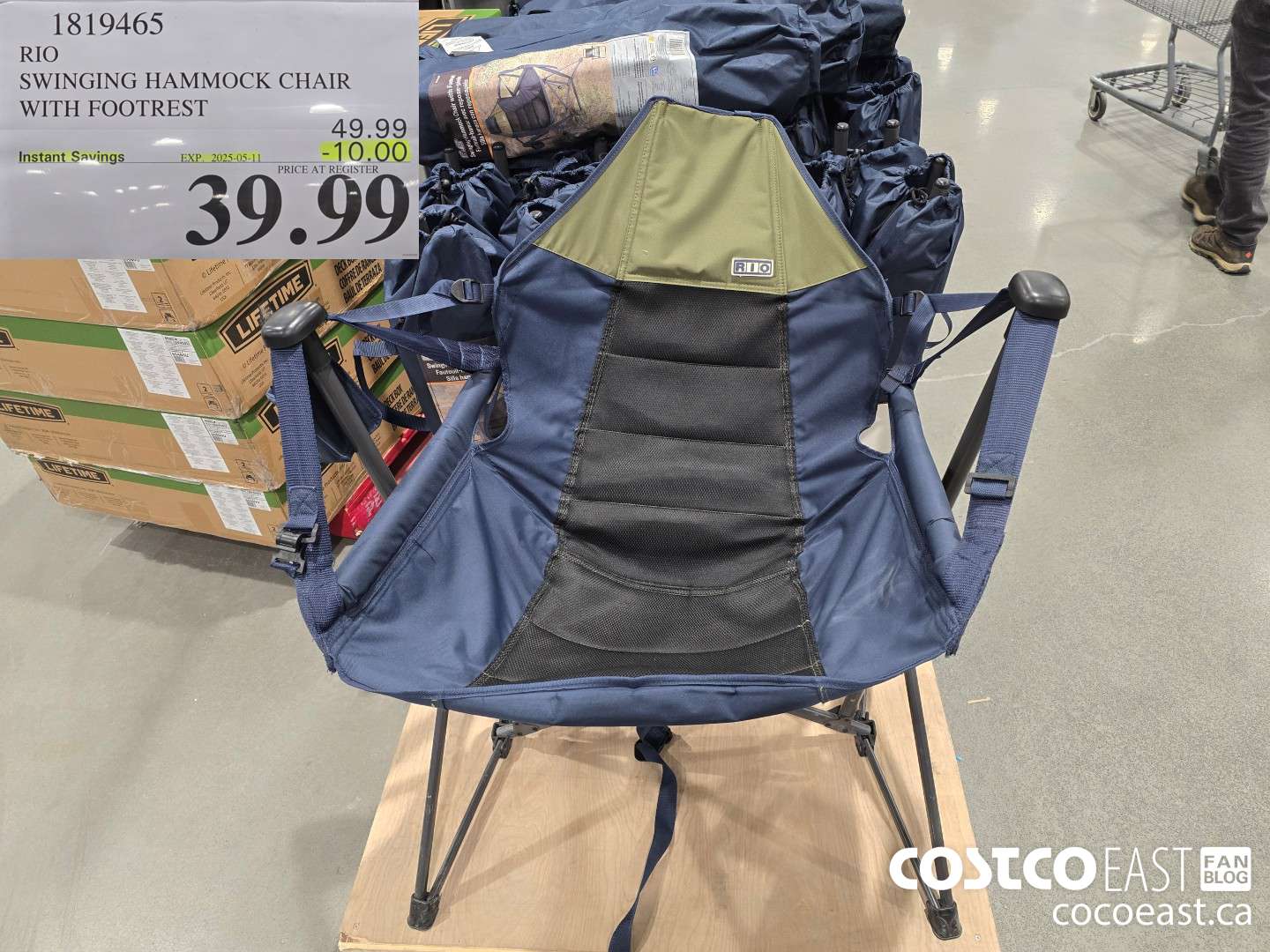 1819465 RIO SWINGING HAMMOCK CHAIR WITH FOOTREST ($10.00 INSTANT SAVINGS EXPIRES ON 2025-05-11) $39.99