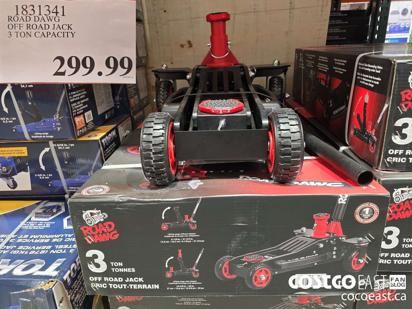 1831341 ROAD DAWG OFF ROAD JACK 3 TON CAPACITY $299.99