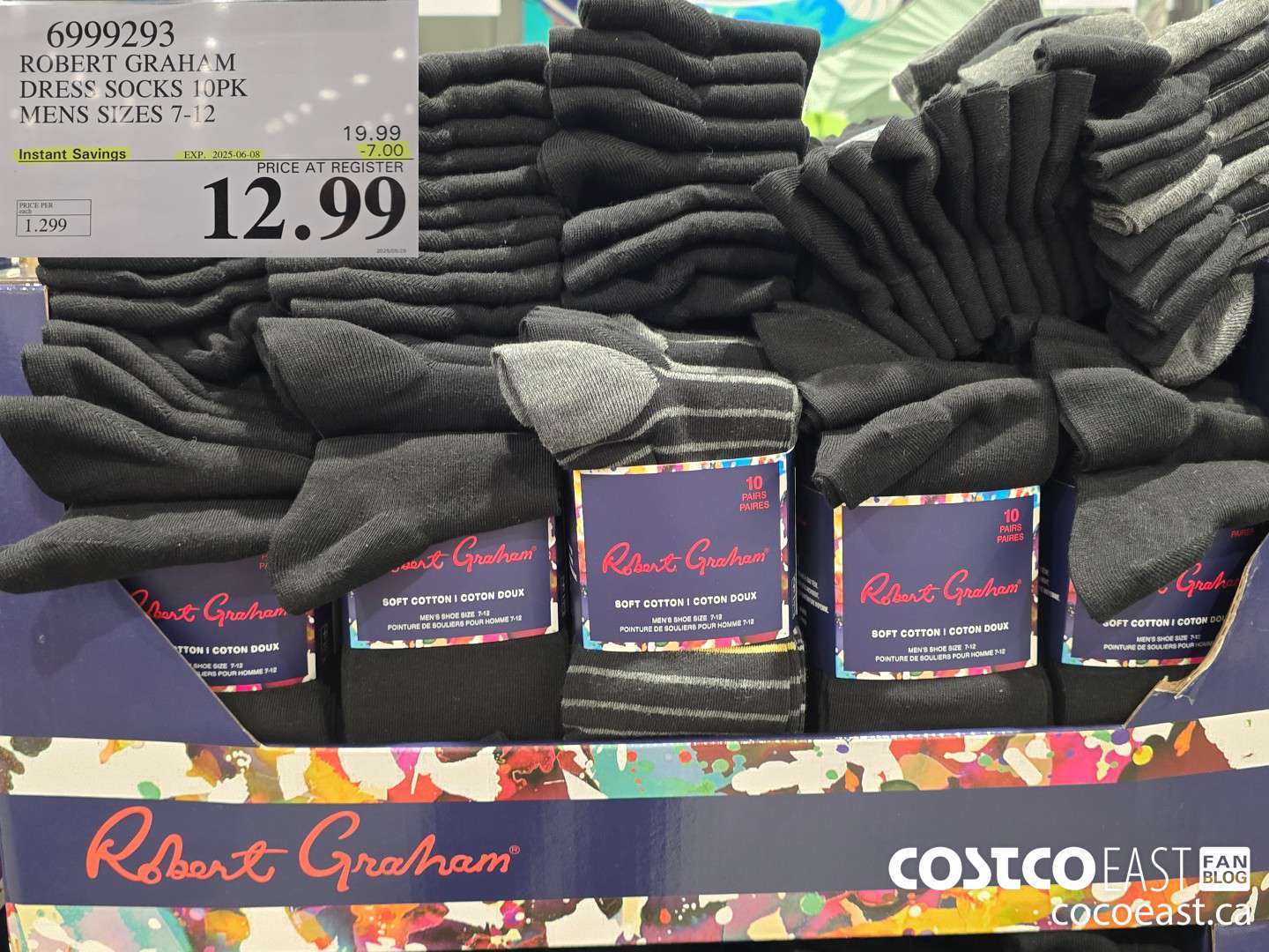 6999293 ROBERT GRAHAM DRESS SOCKS 10PK MENS SIZES 7-12 ($7.00 INSTANT SAVINGS EXPIRES ON 2025-06-08) $12.99