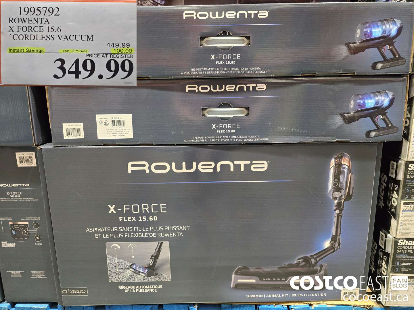 1995792 ROWENTA X FORCE 15.6 CORDLESS VACUUM ($100.00 INSTANT SAVINGS EXPIRES ON 2025-06-08) $349.99