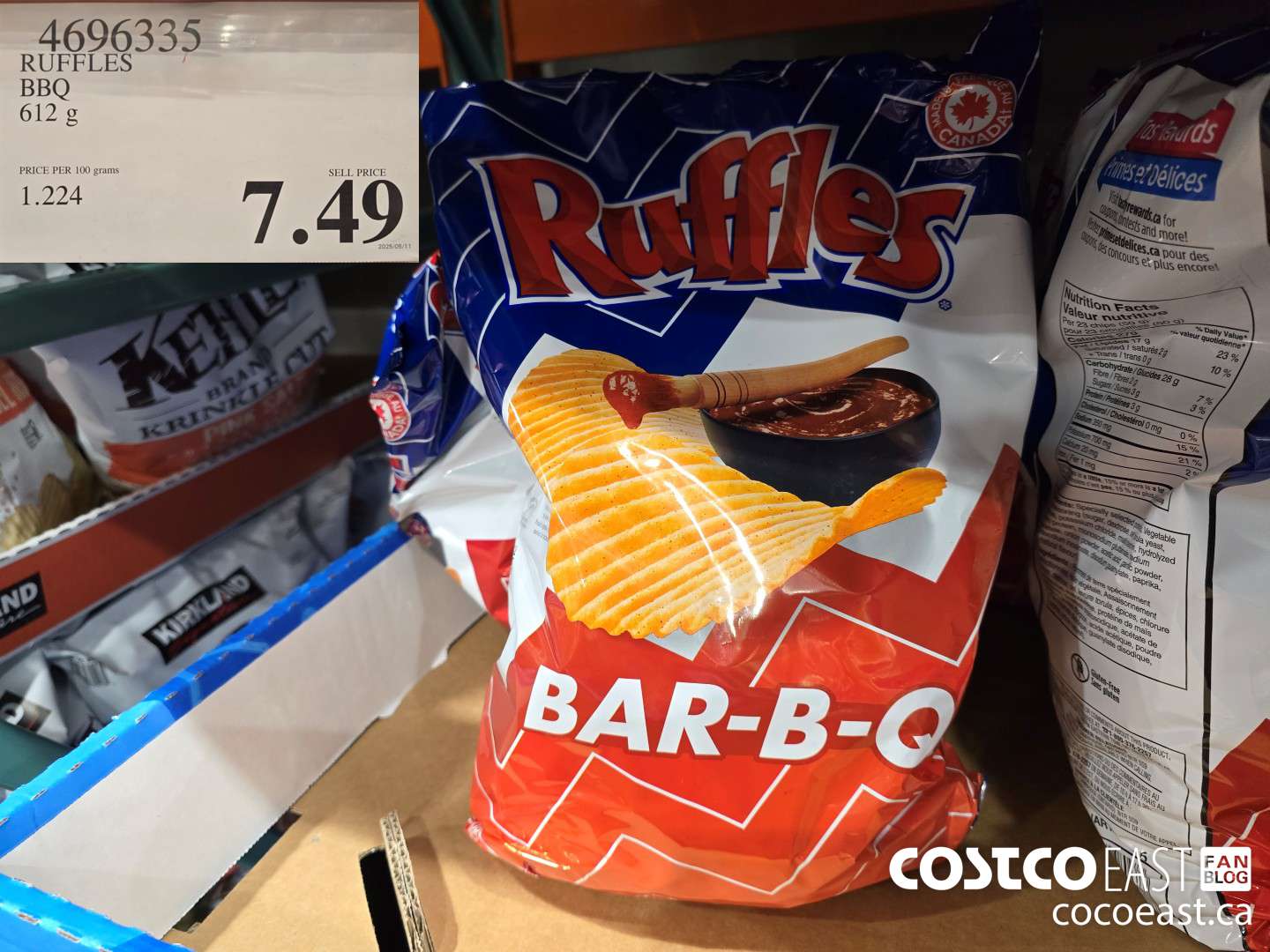 4696335 RUFFLES BBQ 612 G $7.49