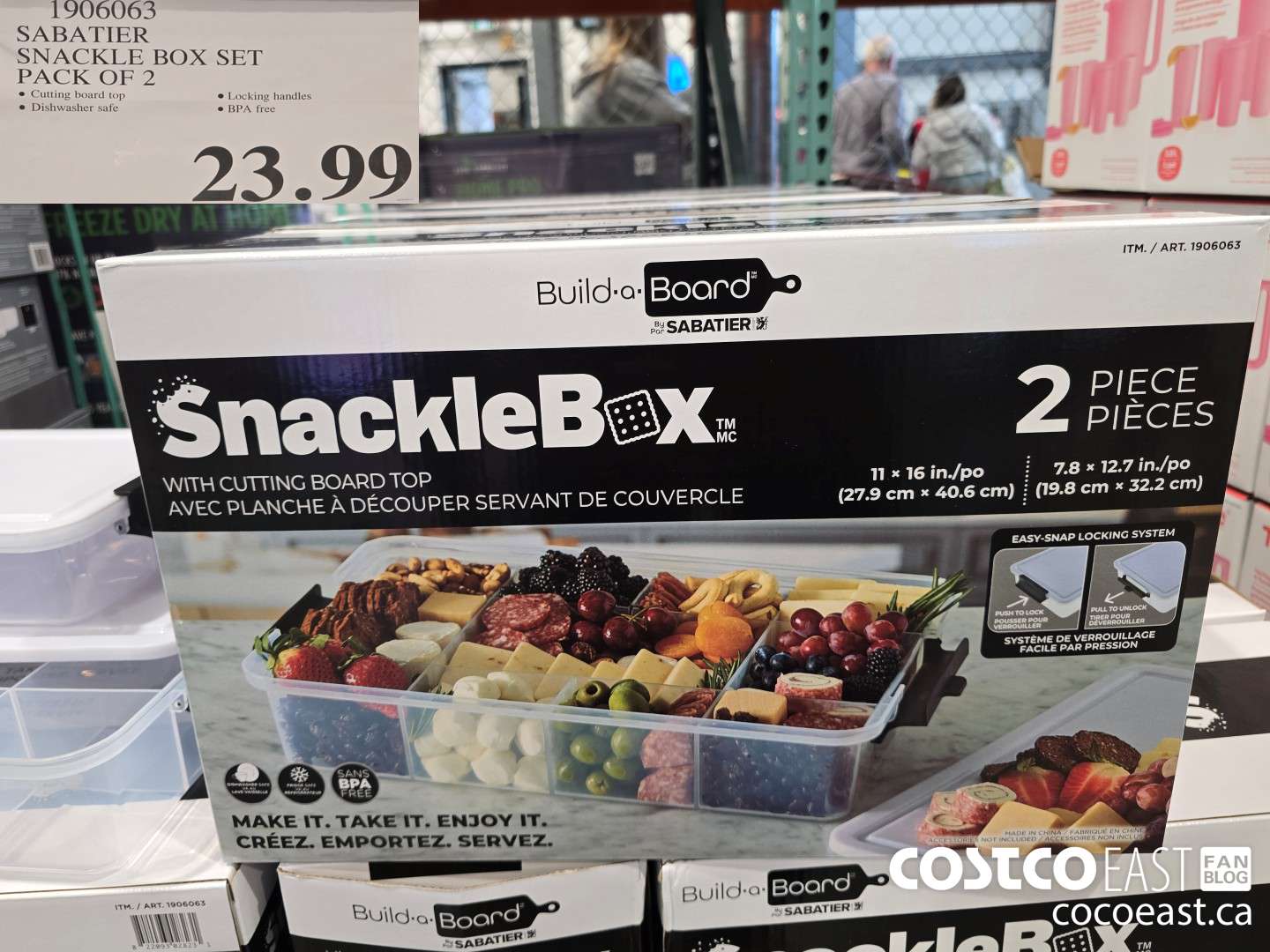 1906063 SABATIER SNACKLE BOX SET PACK OF 2 $23.99
