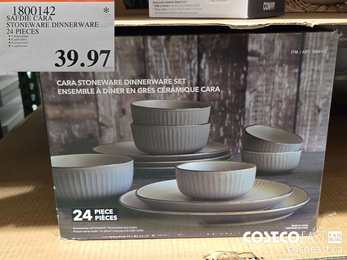 1800142 SAFDIE CARA STONEWARE DINNERWARE 24 PIECES $39.97