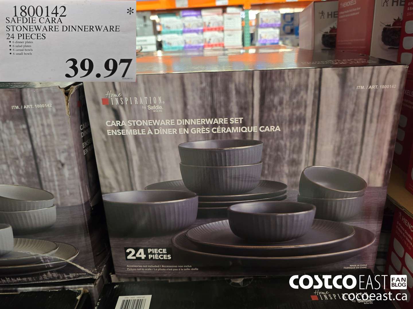 1800142 SAFDIE CARA STONEWARE DINNERWARE 24 PIECES $39.97