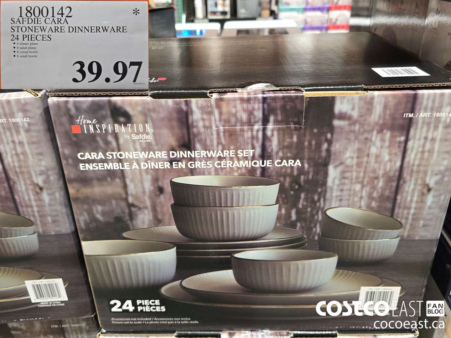 1800142 SAFDIE CARA STONEWARE DINNERWARE 24 PIECES $39.97