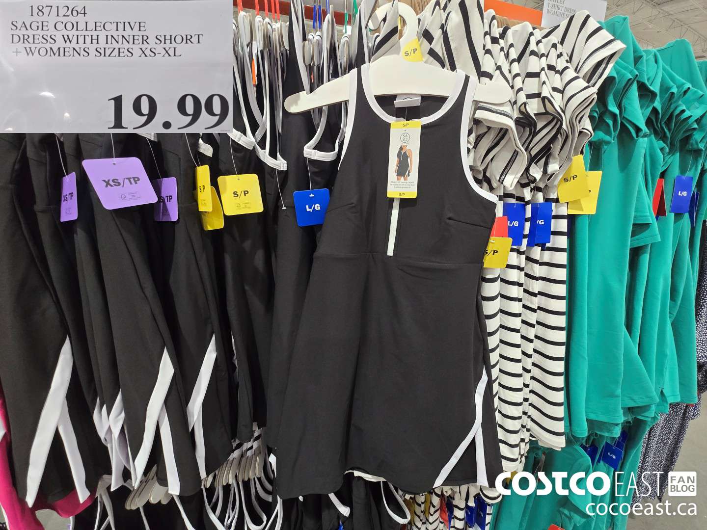 1871264 SAGE COLLECTIVE DRESS WITH INNER SHORT WOMENS SIZES XS-XL $19.99